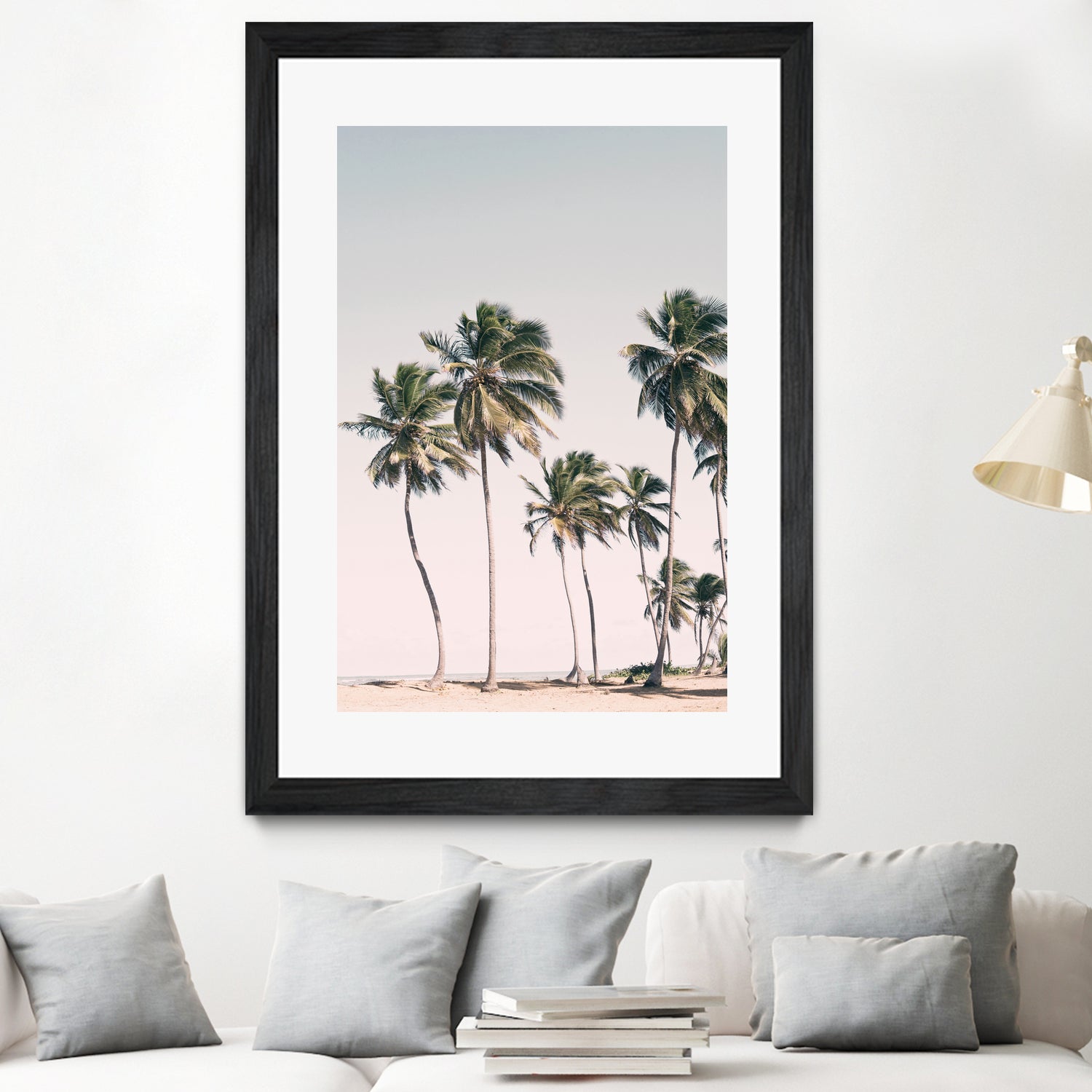 Blush Tropical Trees by Kathrin Pienaar on GIANT ART - palm trees palm trees