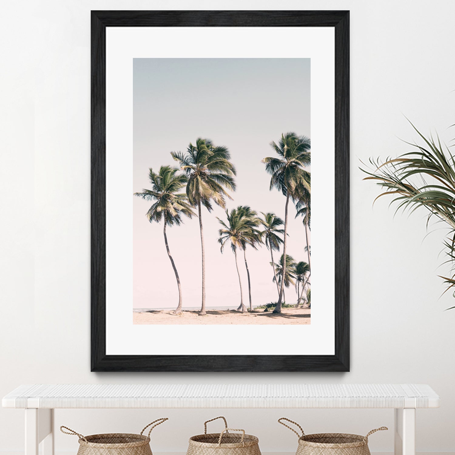Blush Tropical Trees by Kathrin Pienaar on GIANT ART - palm trees palm trees