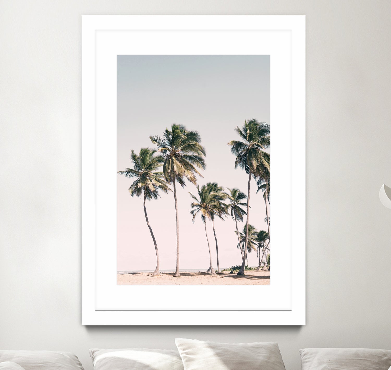 Blush Tropical Trees by Kathrin Pienaar on GIANT ART - palm trees palm trees