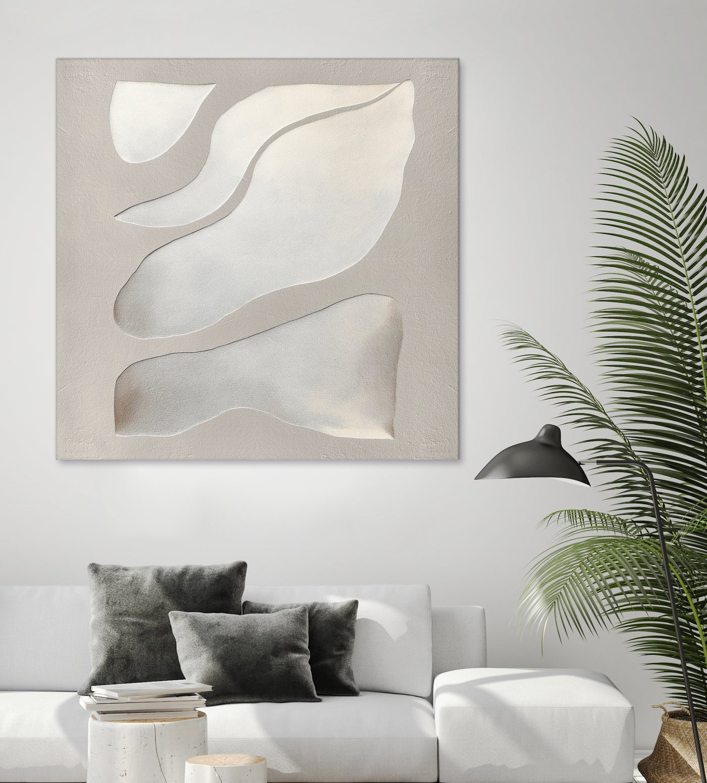 Flowing Shapes in Soft Neutral Tones by Alma on GIANT ART - abstract abstract