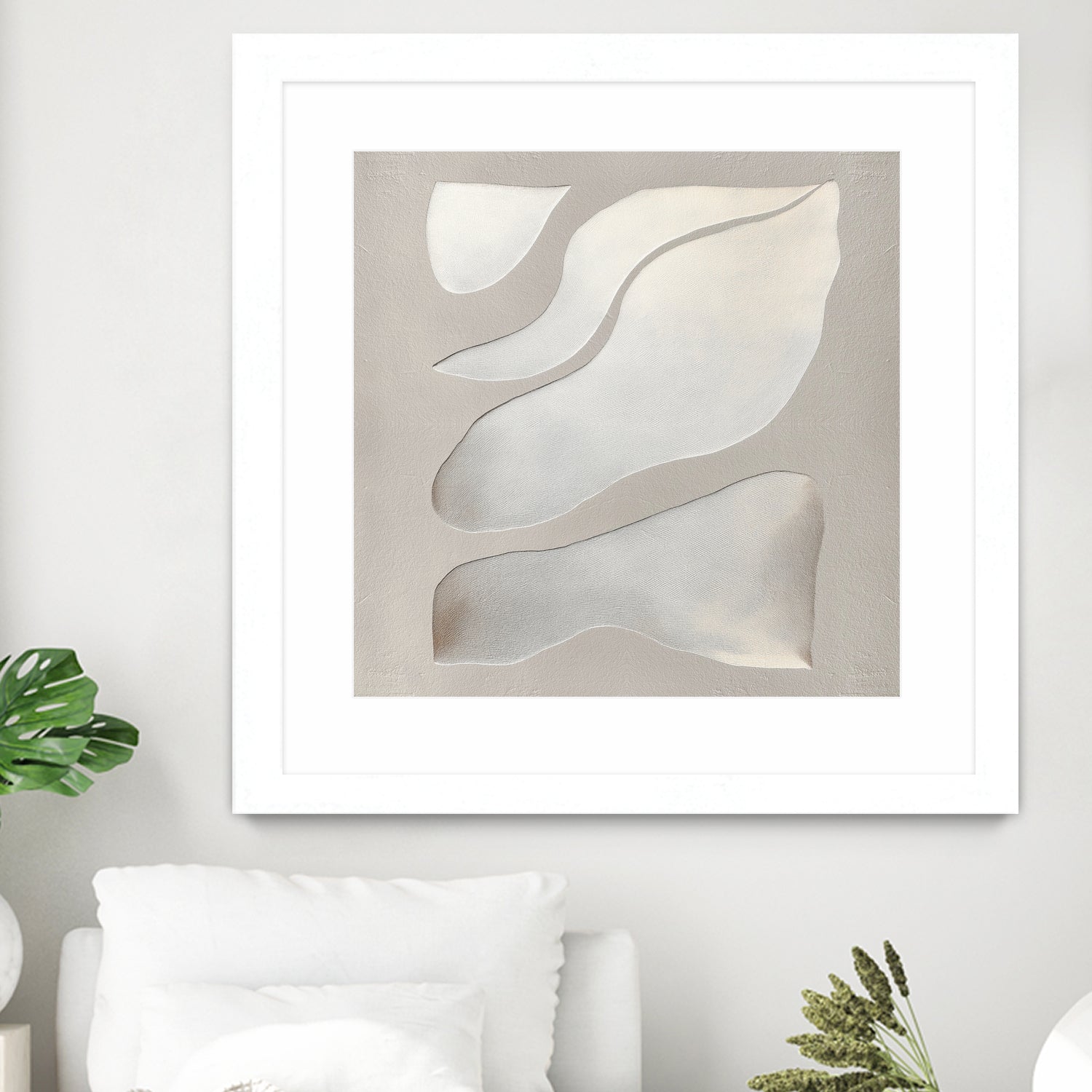 Flowing Shapes in Soft Neutral Tones by Alma on GIANT ART - abstract abstract