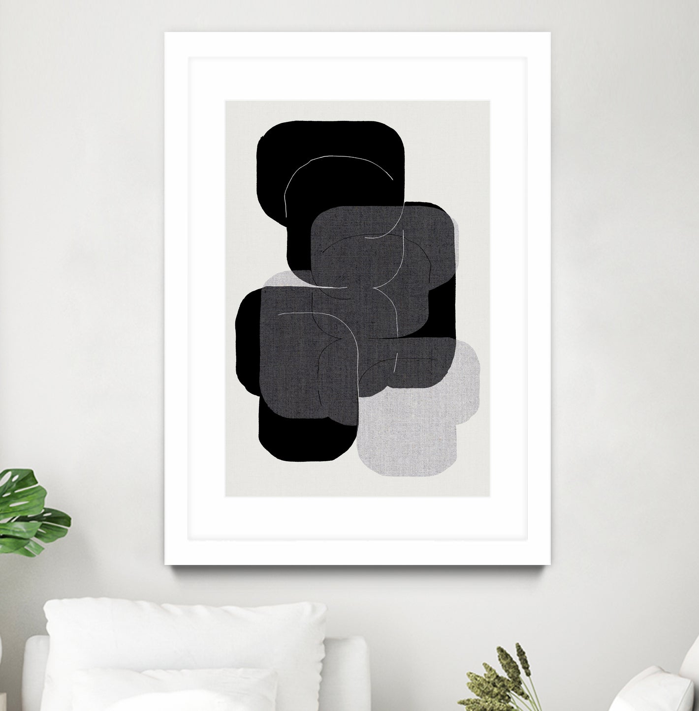 Abstract Forms in Black by cartissi on GIANT ART - abstract grey