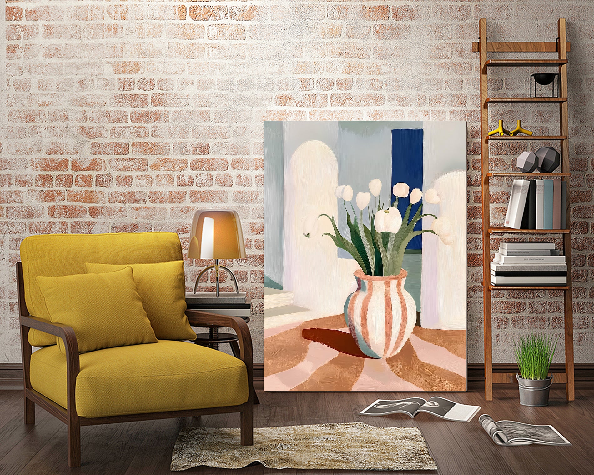Tulips In a Vase by Avanesova Elena on GIANT ART - flowers and plants modern art