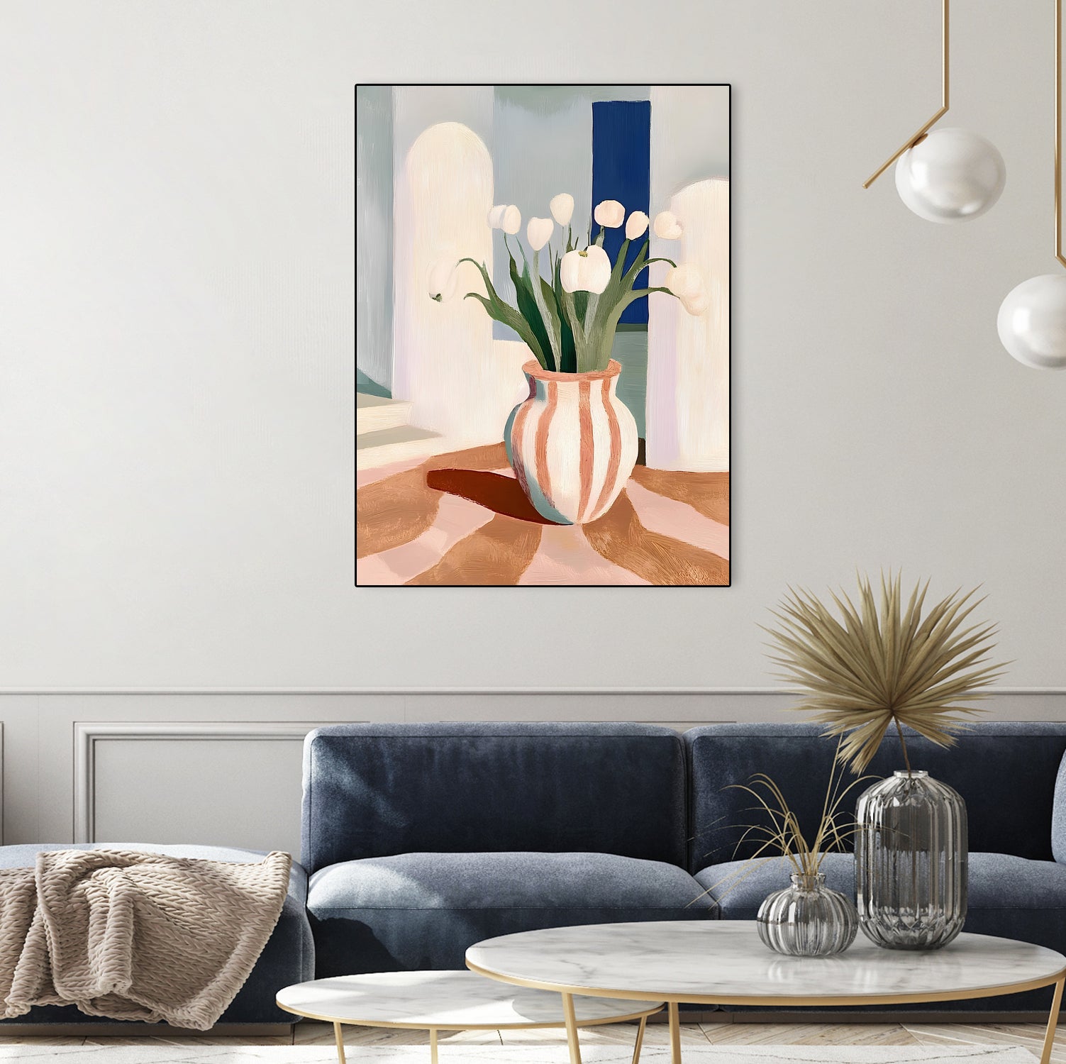 Tulips In a Vase by Avanesova Elena on GIANT ART - flowers and plants modern art