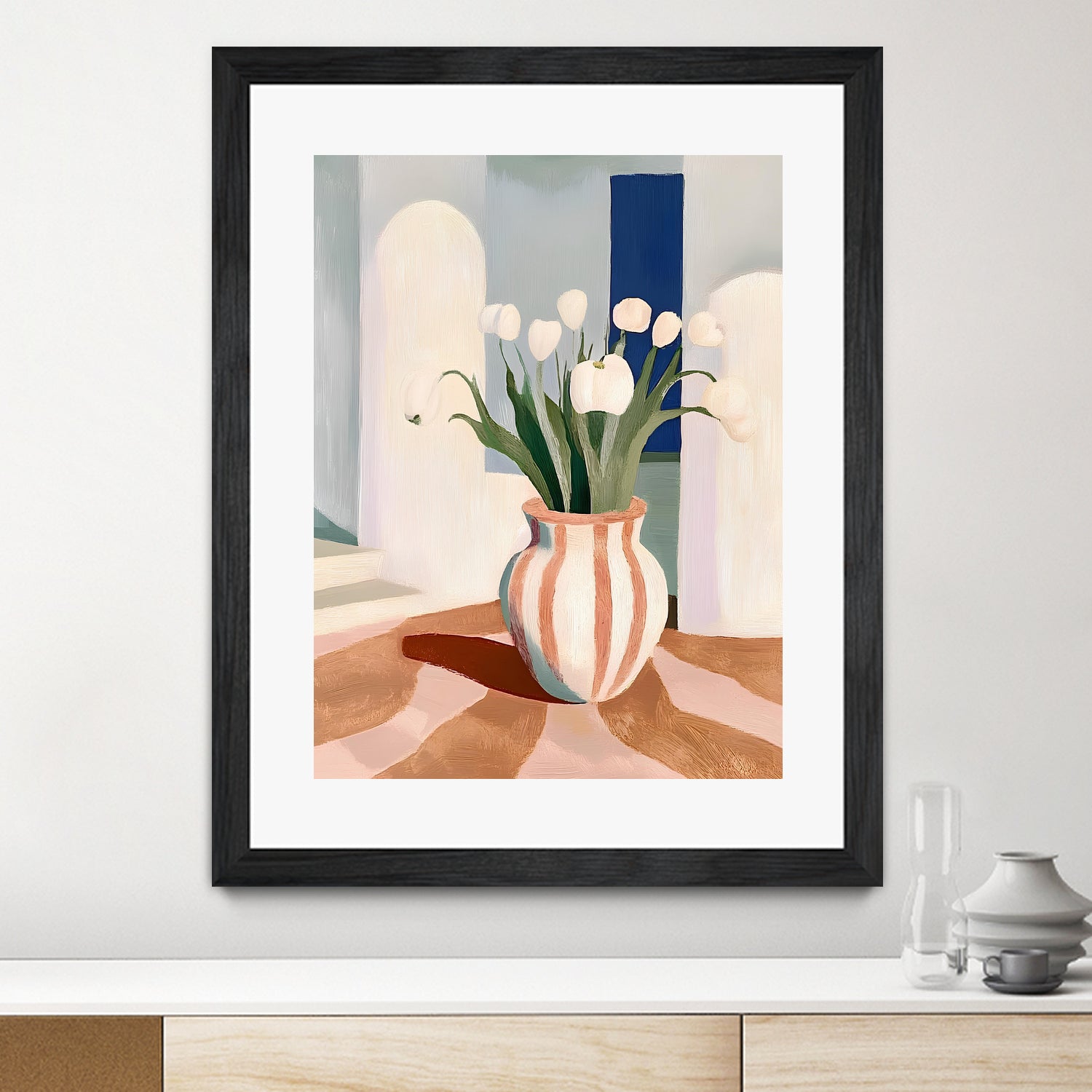 Tulips In a Vase by Avanesova Elena on GIANT ART - flowers and plants modern art