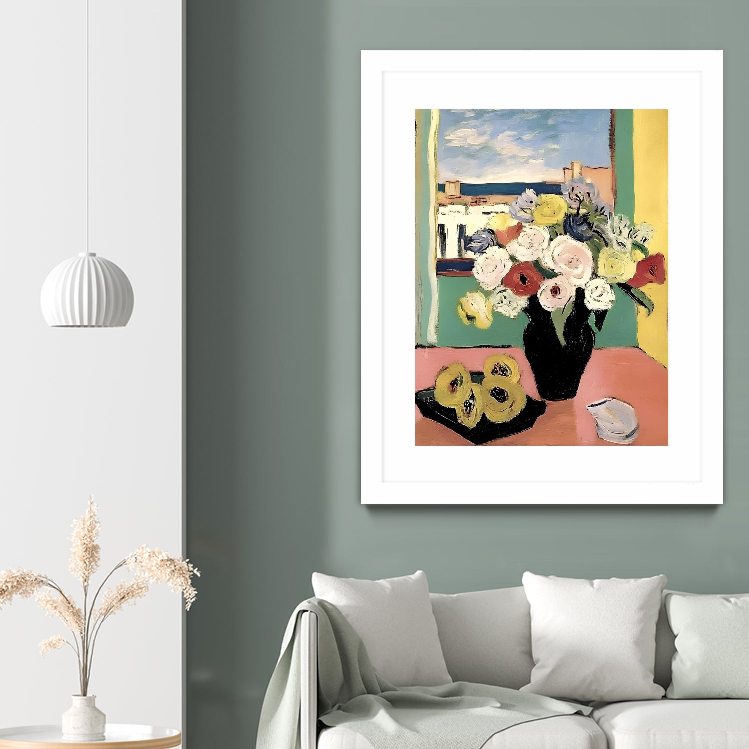 Floral Arrangement In A Black Vase by Avanesova Elena on GIANT ART - modern art painting flowers and plants modern art painting