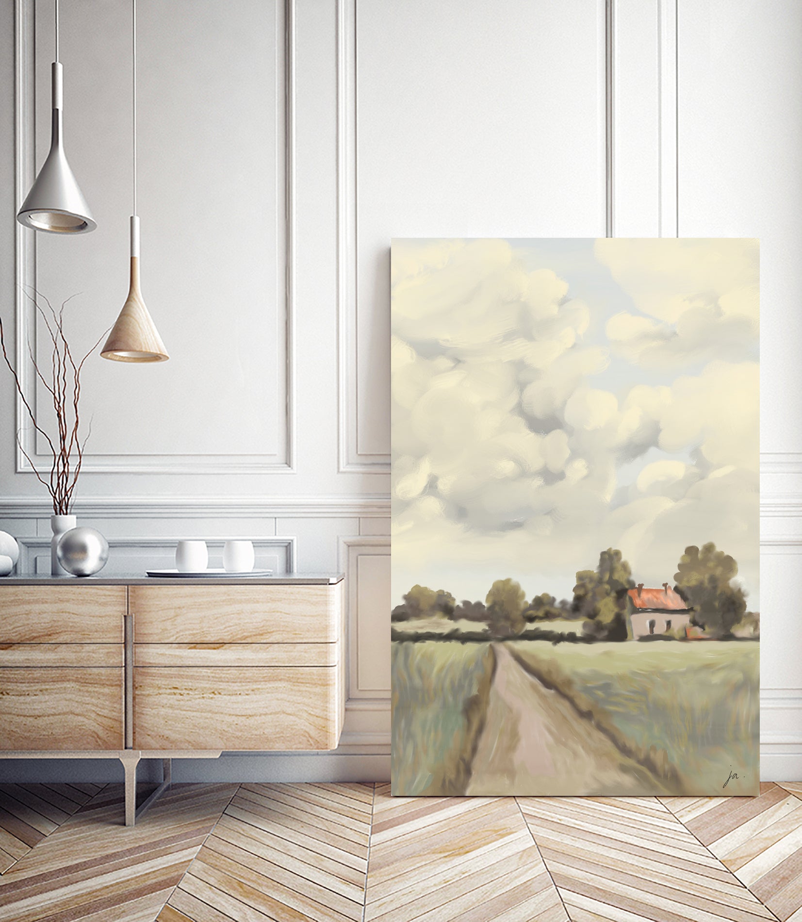 Tranquil Countryside by Jenna Alheit on GIANT ART - 4724 illustration