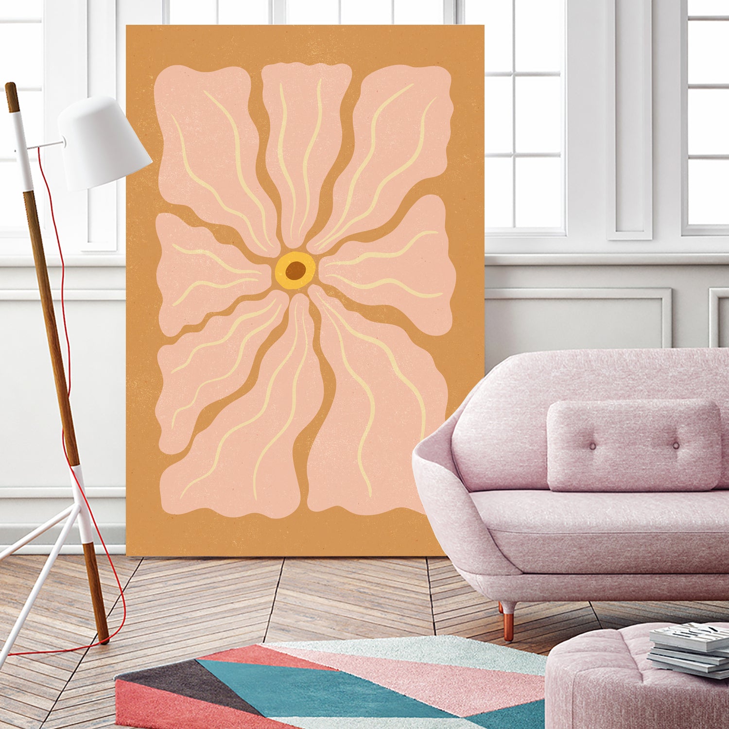 Stylized Flower with Petals by Katarzyna GƒÖsiorowska on GIANT ART - flowers and plants abstract flower art