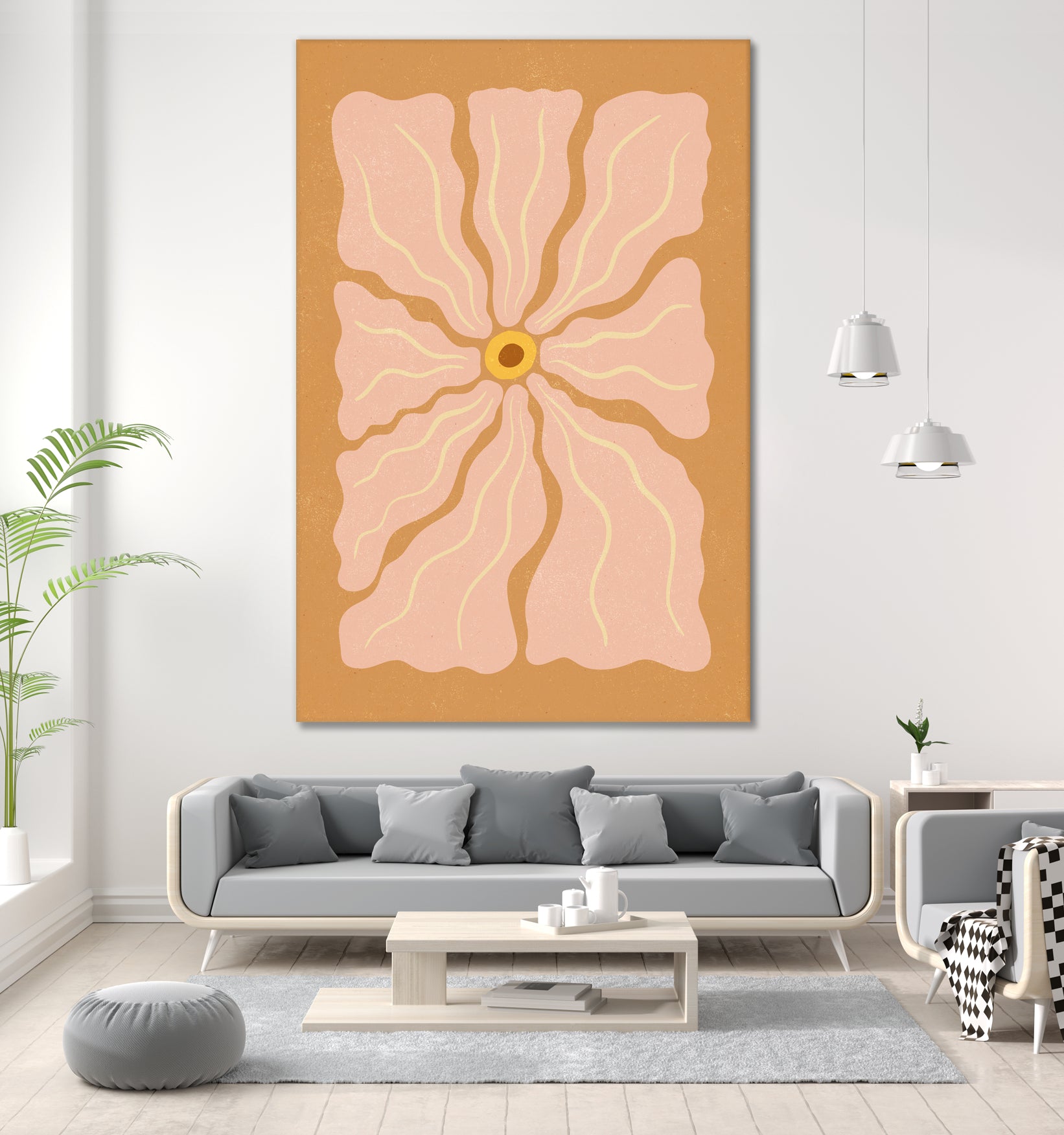 Stylized Flower with Petals by Katarzyna GƒÖsiorowska on GIANT ART - flowers and plants abstract flower art