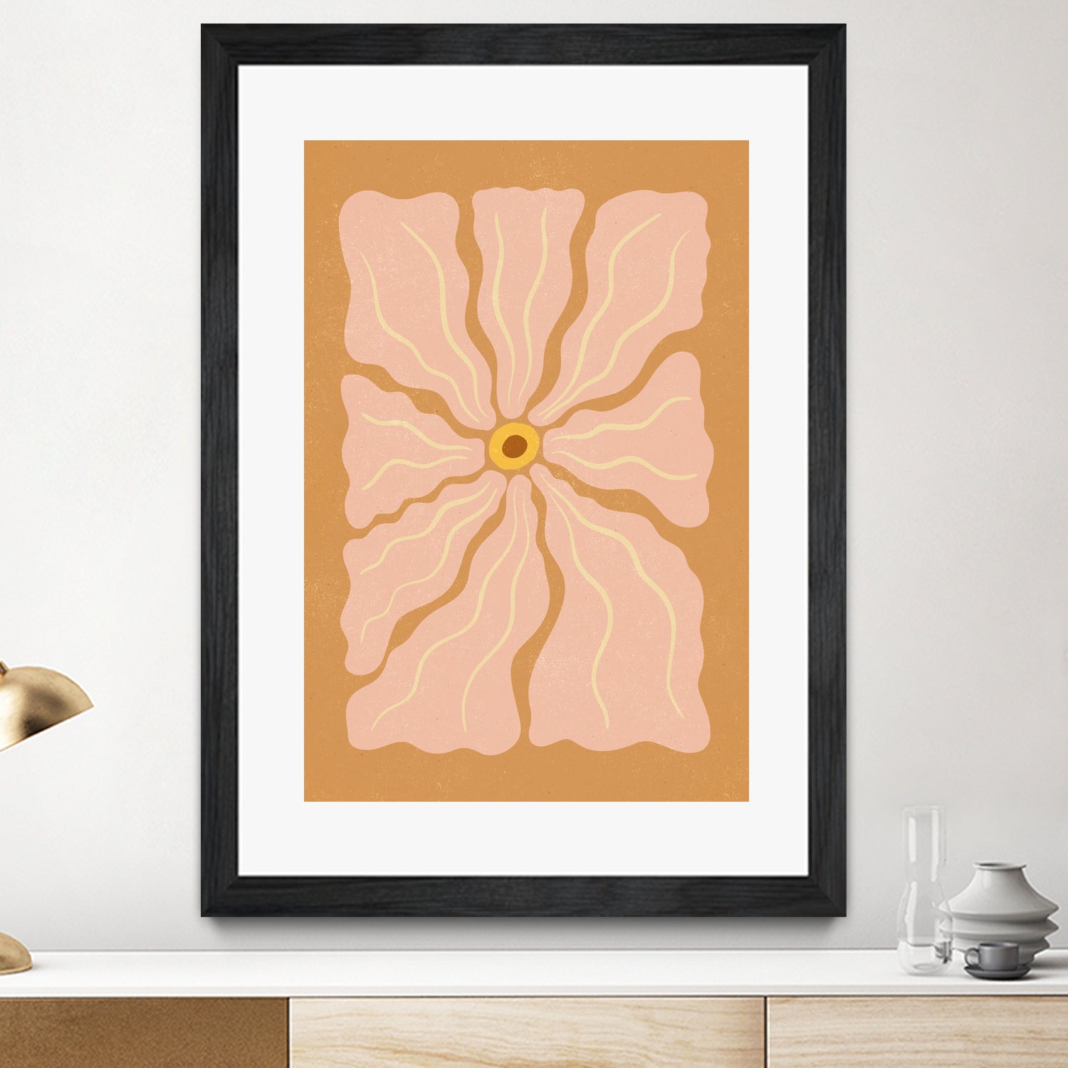 Stylized Flower with Petals by Katarzyna GƒÖsiorowska on GIANT ART - flowers and plants abstract flower art