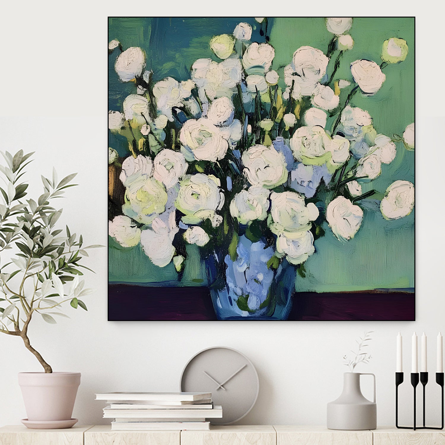 White Roses by Avanesova Elena on GIANT ART - white roses