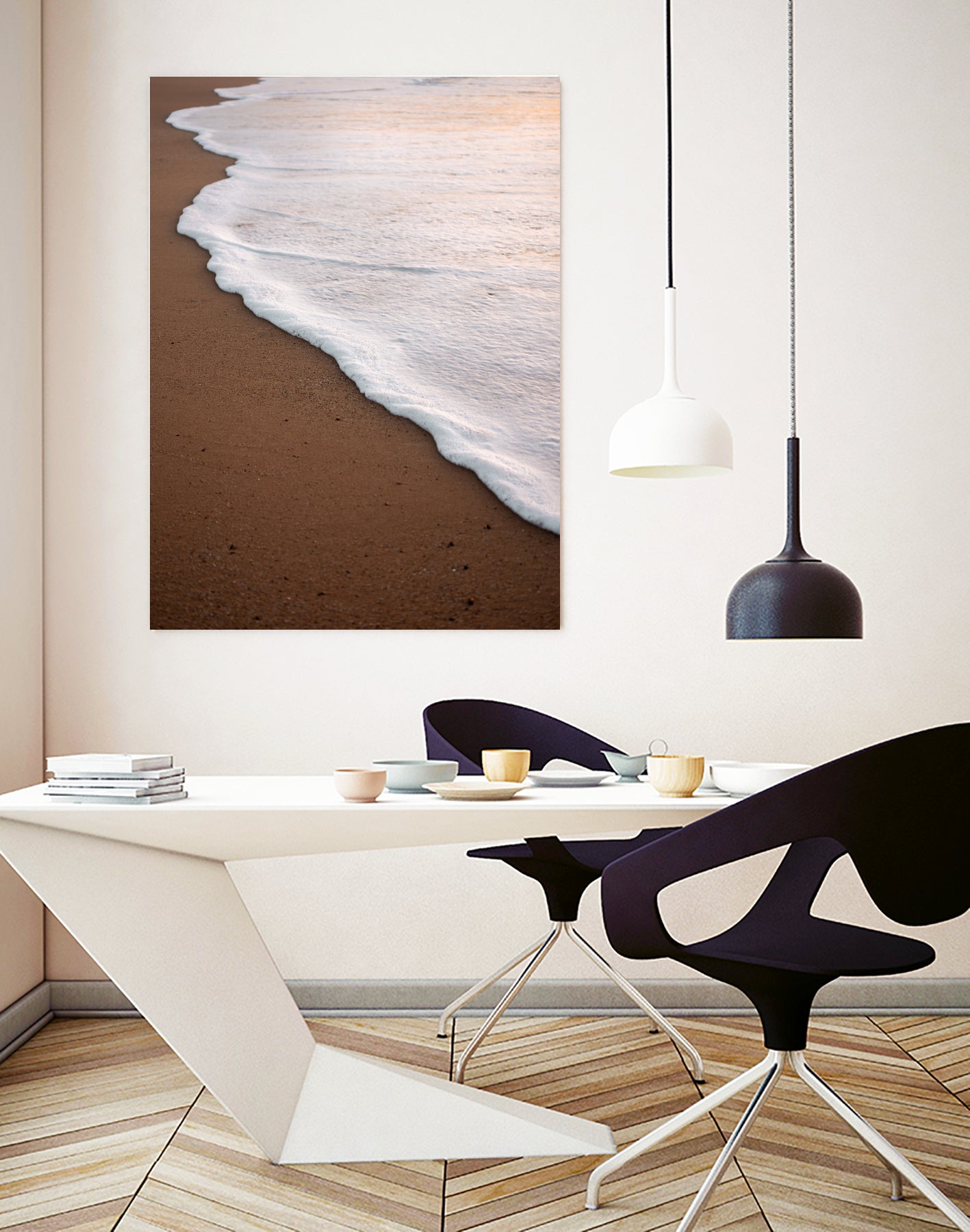 Minimalist Beach Wave by Raisa Zwart on GIANT ART - abstract beach waves
