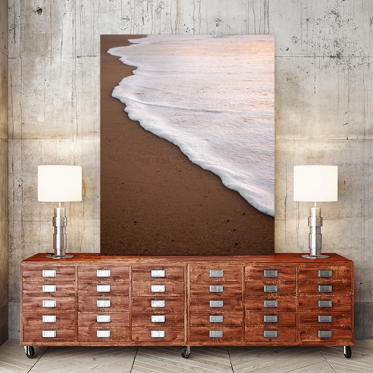 Minimalist Beach Wave by Raisa Zwart on GIANT ART - abstract beach waves
