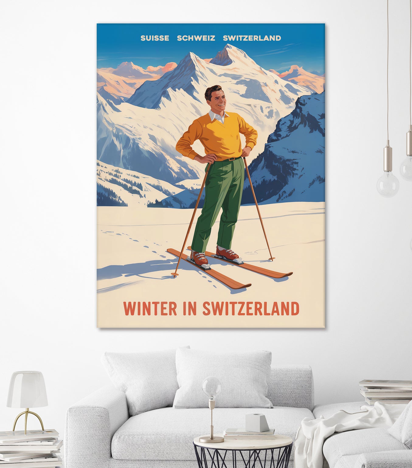 Swiss Alpine Bliss by Andreas Magnusson on GIANT ART - places vintage travel poster