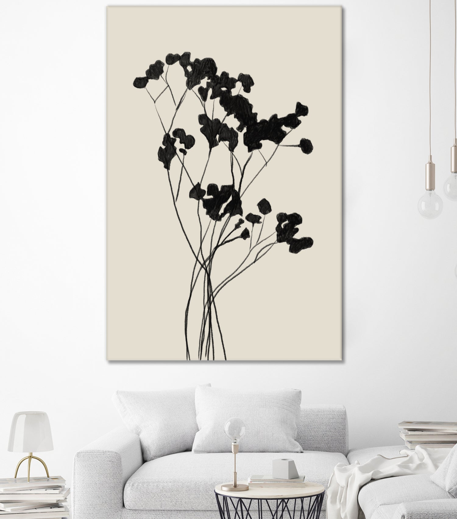 Modern Plant by THE MIUUS STUDIO on GIANT ART - black