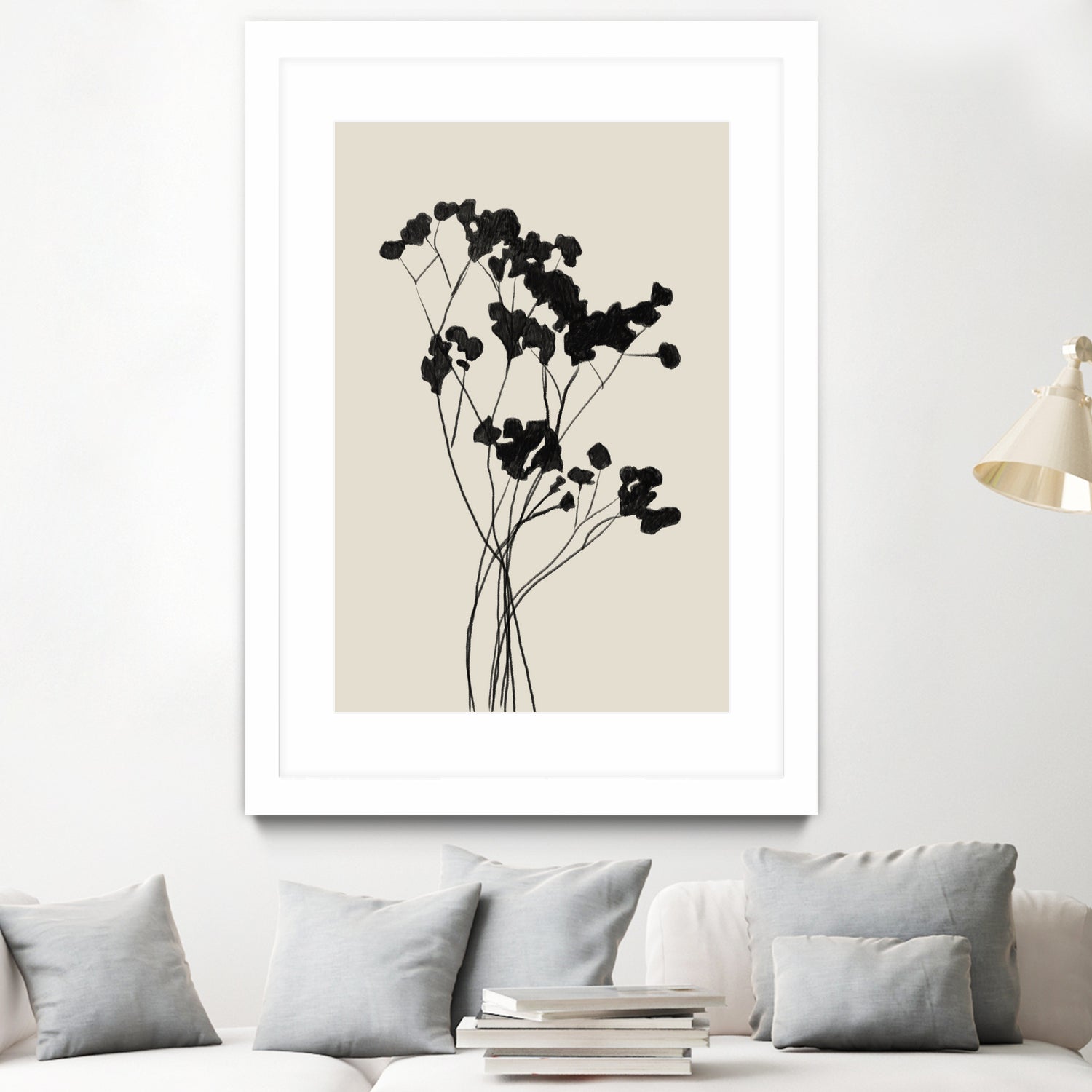 Modern Plant by THE MIUUS STUDIO on GIANT ART - black