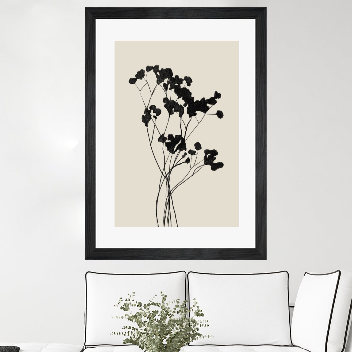 Modern Plant by THE MIUUS STUDIO on GIANT ART - black