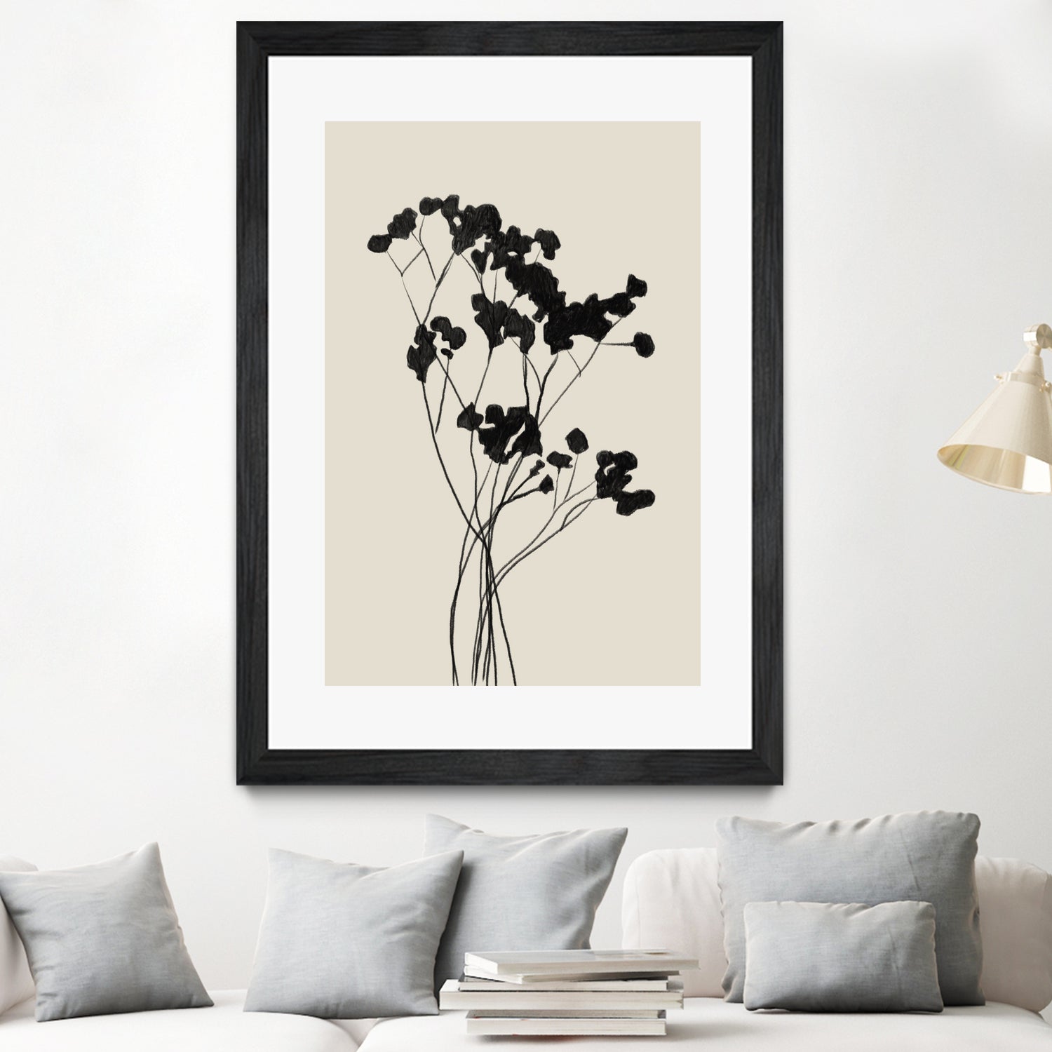 Modern Plant by THE MIUUS STUDIO on GIANT ART - black