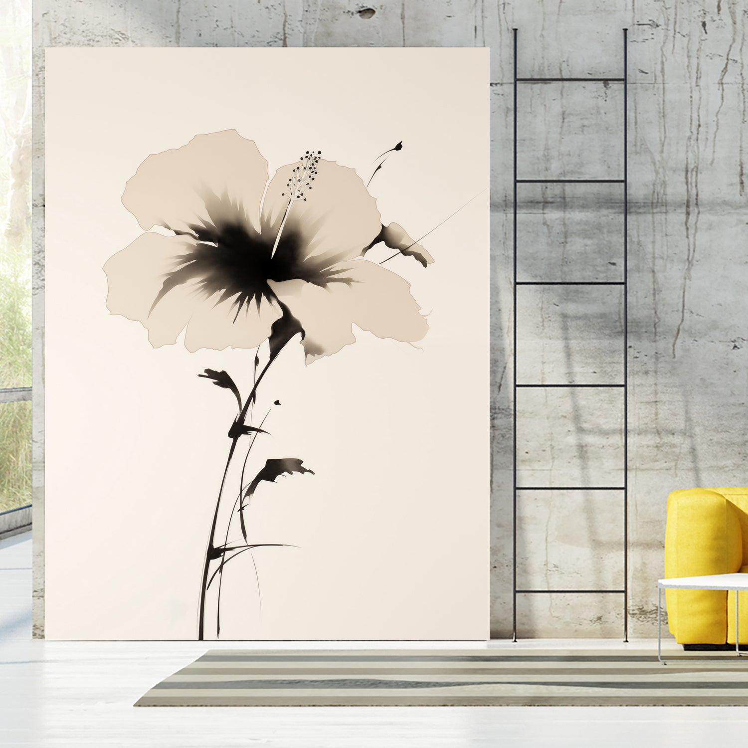Hibiscus In Beige by Andreas Magnusson on GIANT ART - hibiscus