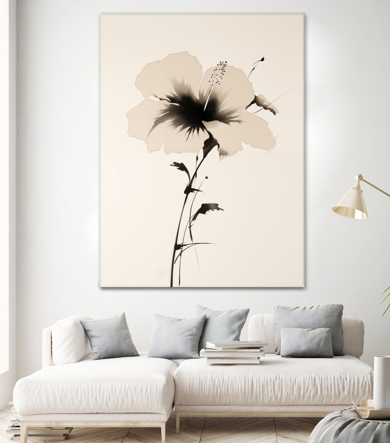 Hibiscus In Beige by Andreas Magnusson on GIANT ART - hibiscus