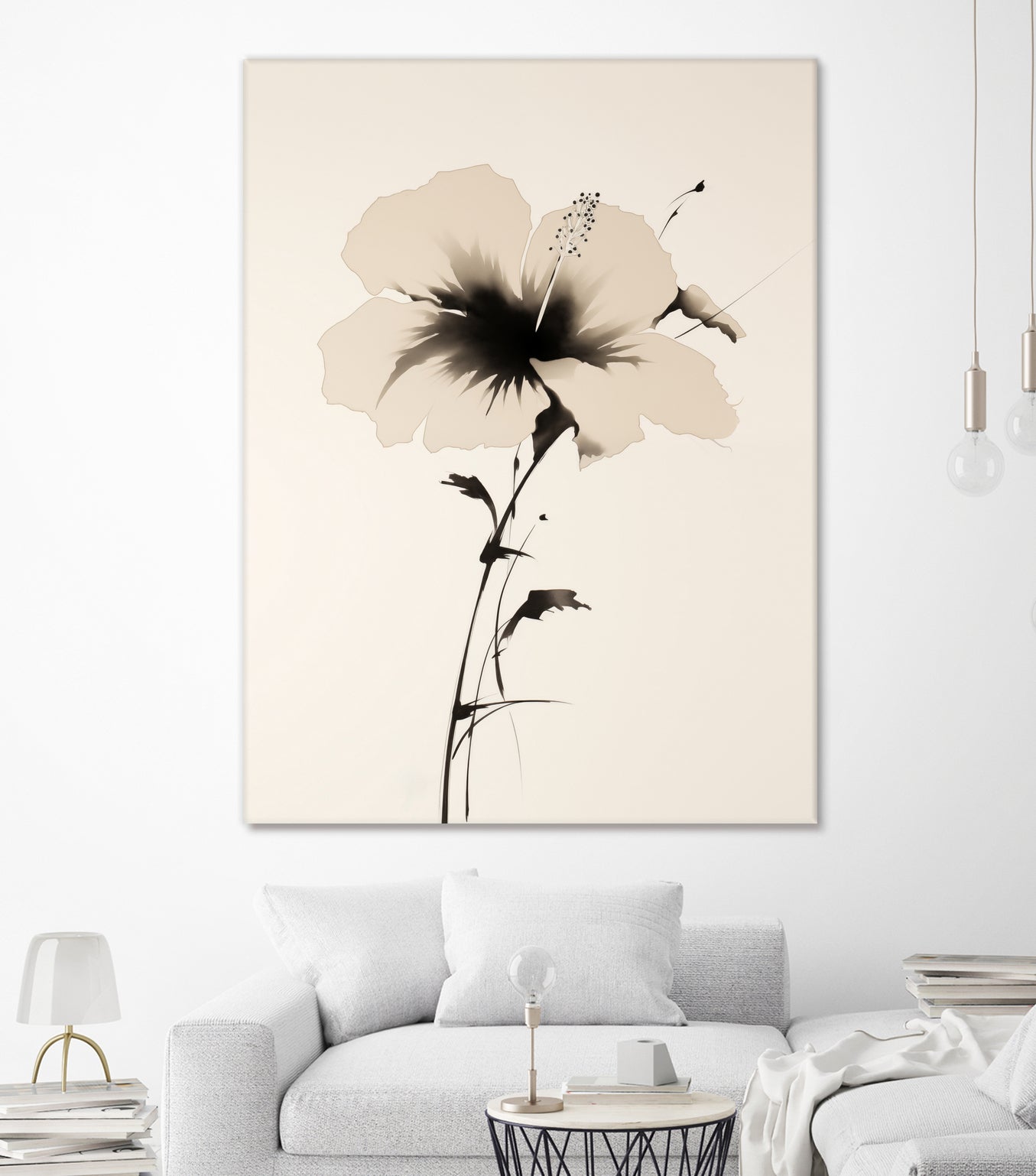 Hibiscus In Beige by Andreas Magnusson on GIANT ART - hibiscus