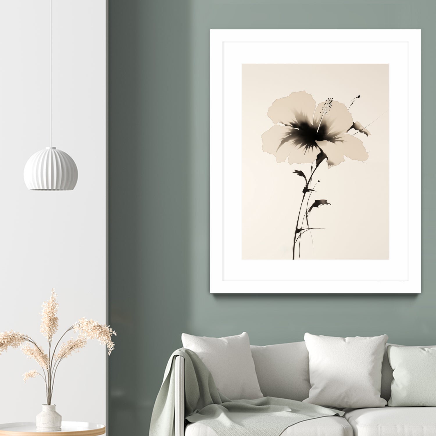 Hibiscus In Beige by Andreas Magnusson on GIANT ART - hibiscus