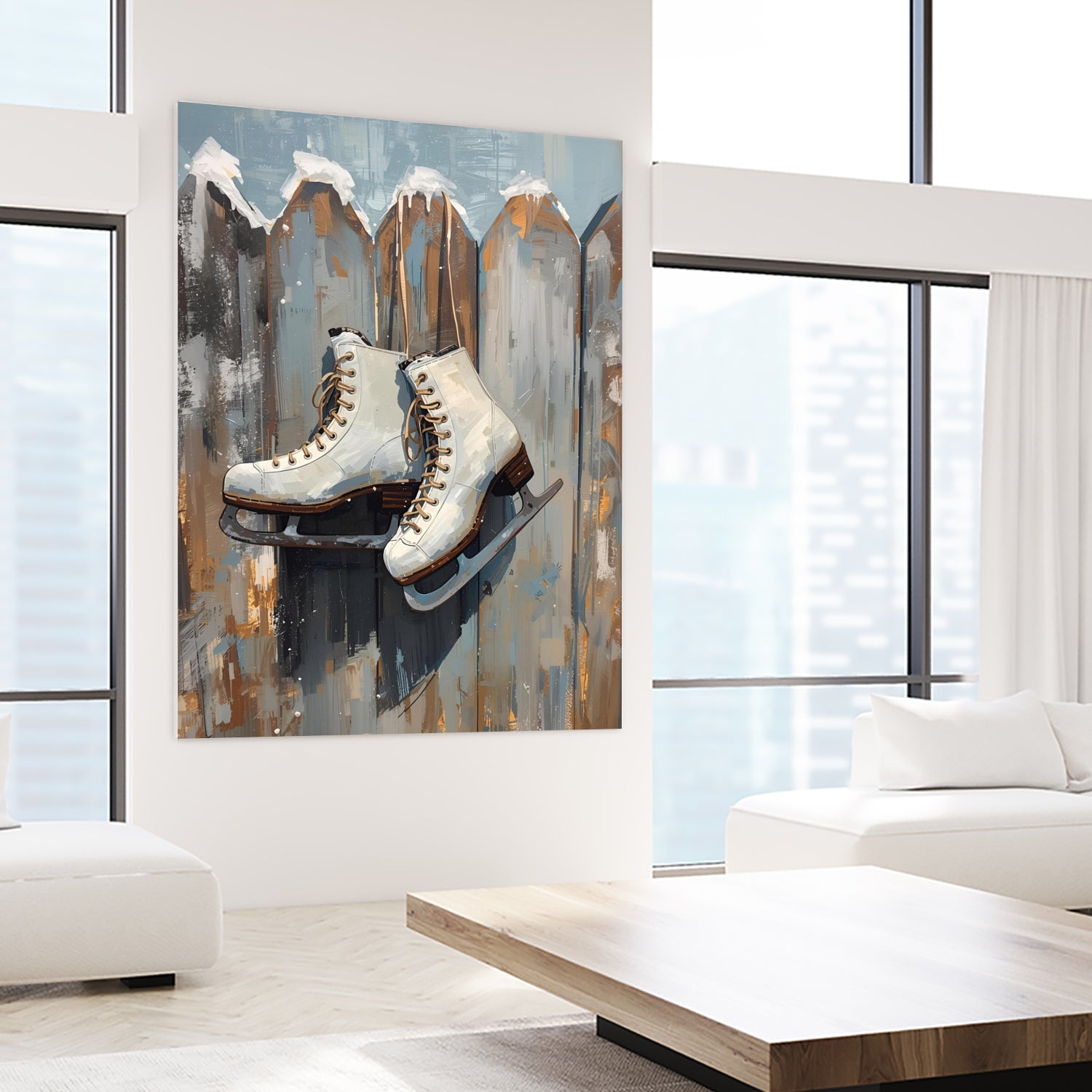 Schlittschuhe am Zaun by Ohkimiko on GIANT ART - schlittschuhe