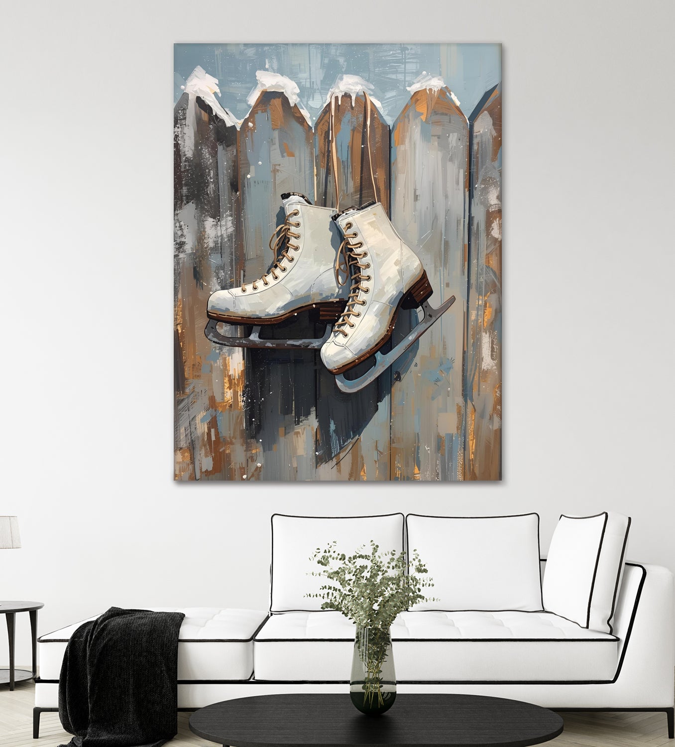 Schlittschuhe am Zaun by Ohkimiko on GIANT ART - schlittschuhe