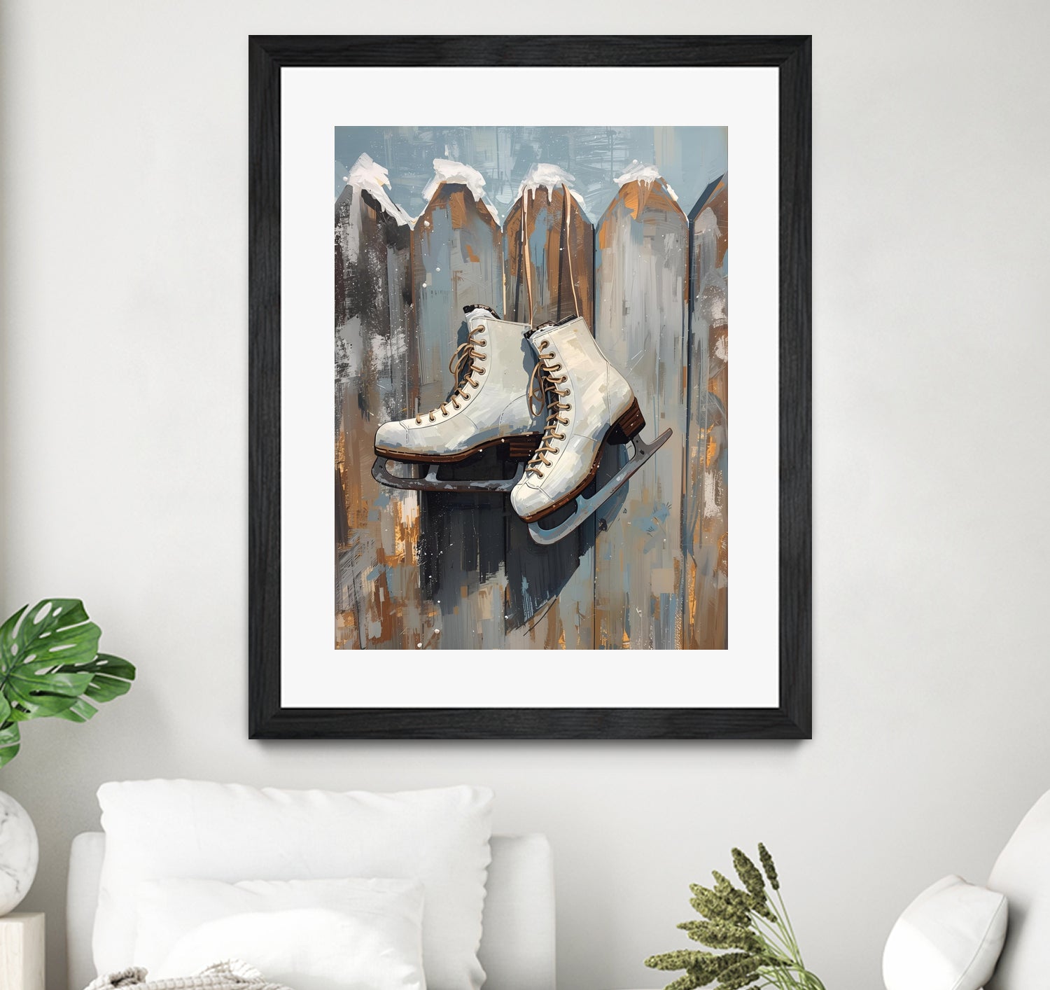 Schlittschuhe am Zaun by Ohkimiko on GIANT ART - schlittschuhe