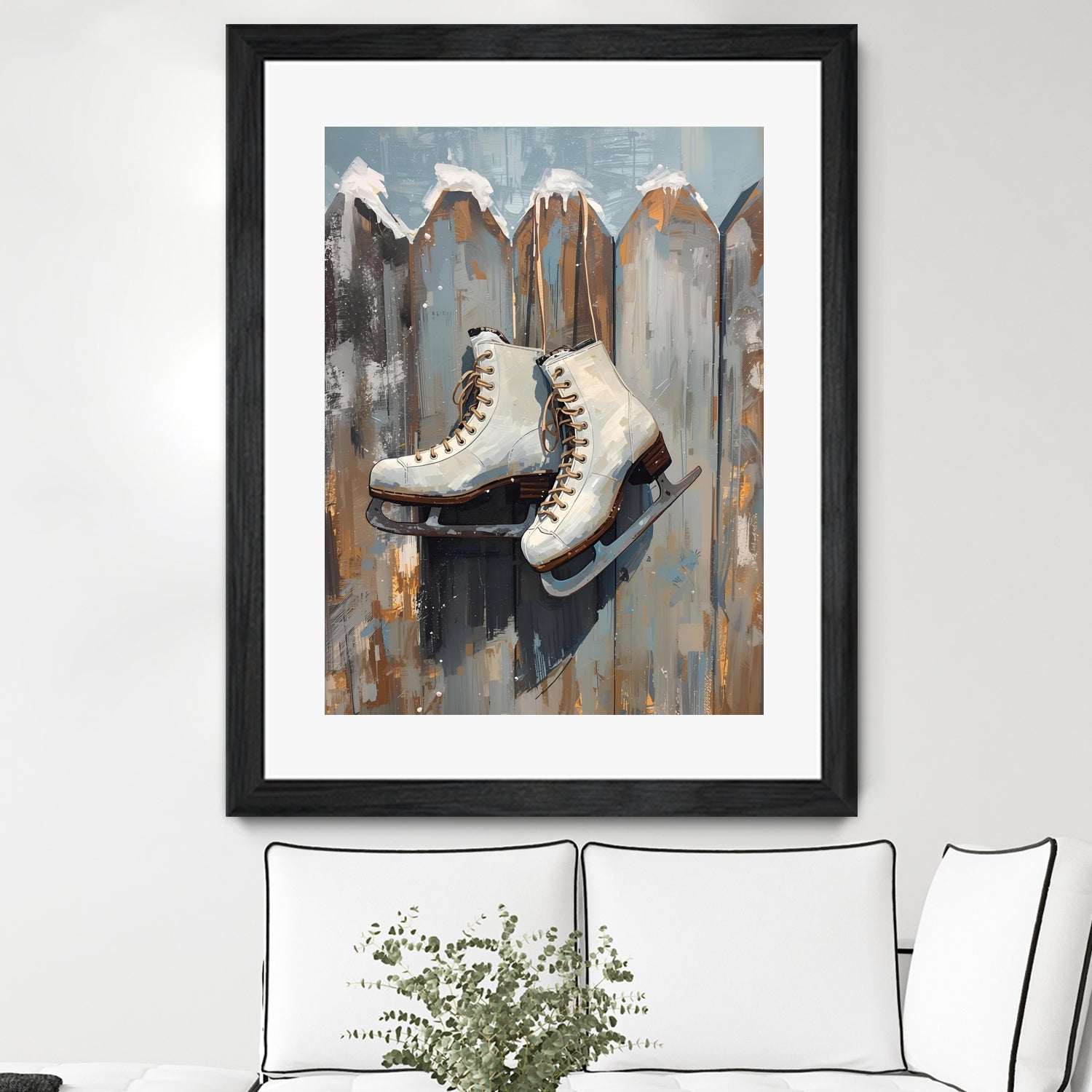 Schlittschuhe am Zaun by Ohkimiko on GIANT ART - schlittschuhe