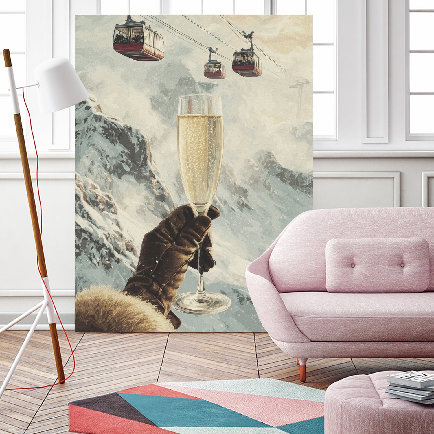 Bubbly Skiing by Andreas Magnusson on GIANT ART - figurative champagne