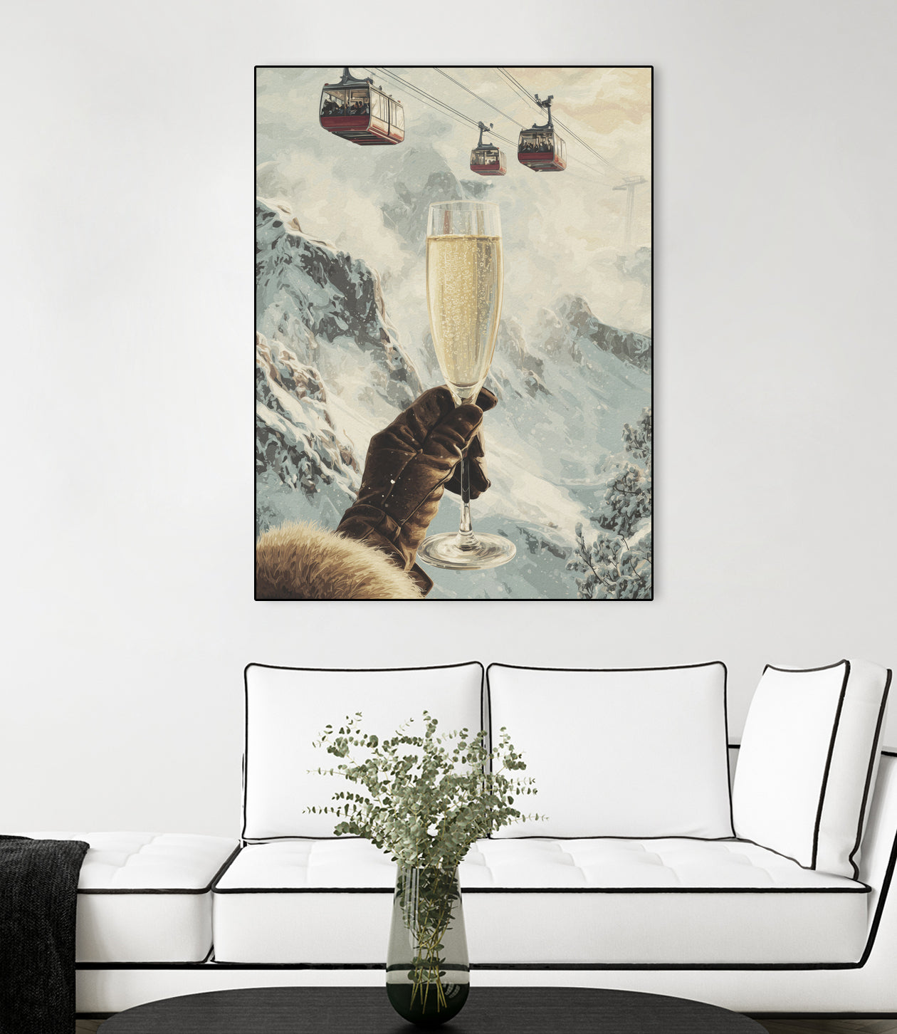 Bubbly Skiing by Andreas Magnusson on GIANT ART - figurative champagne