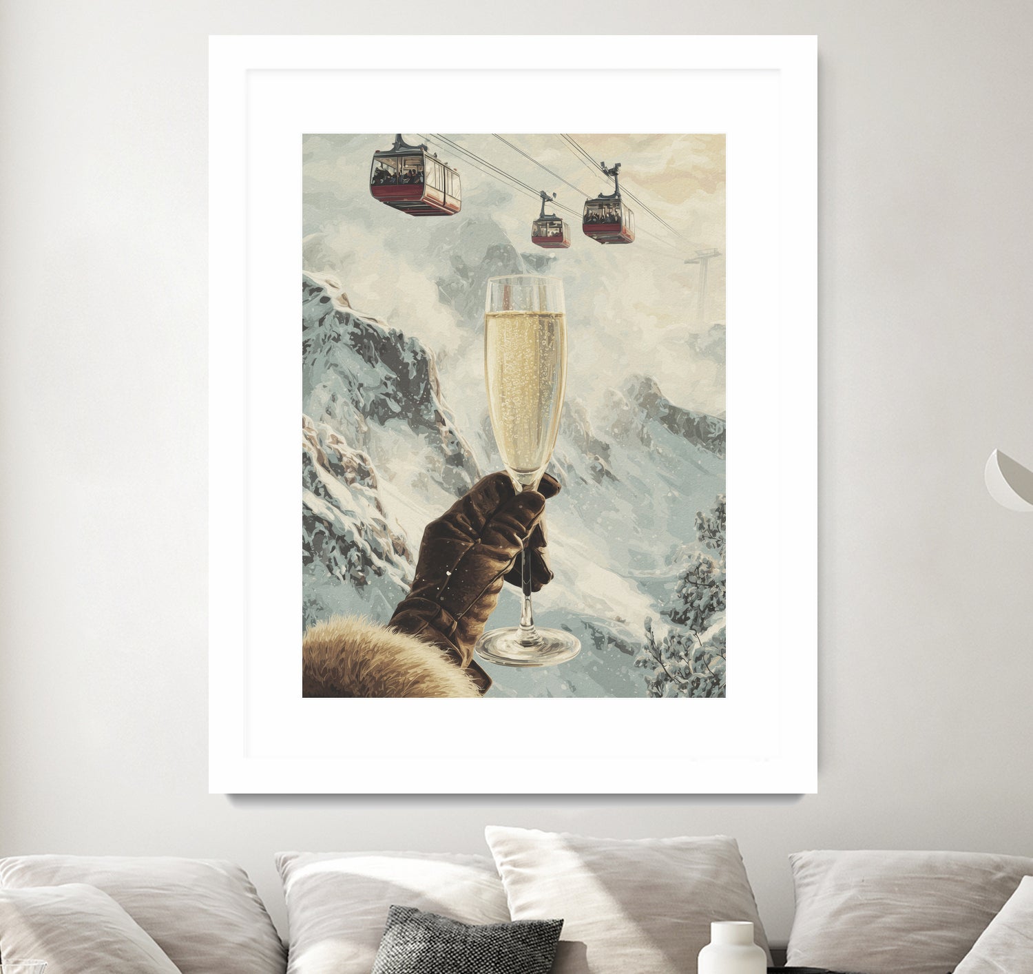 Bubbly Skiing by Andreas Magnusson on GIANT ART - figurative champagne