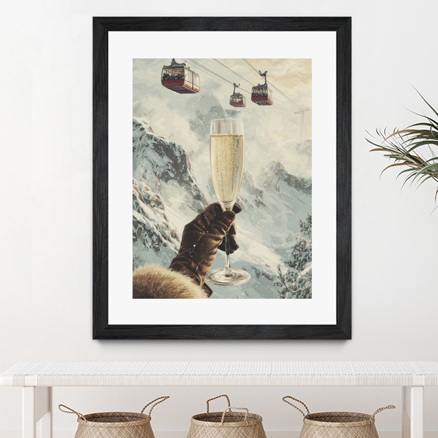 Bubbly Skiing by Andreas Magnusson on GIANT ART - figurative champagne