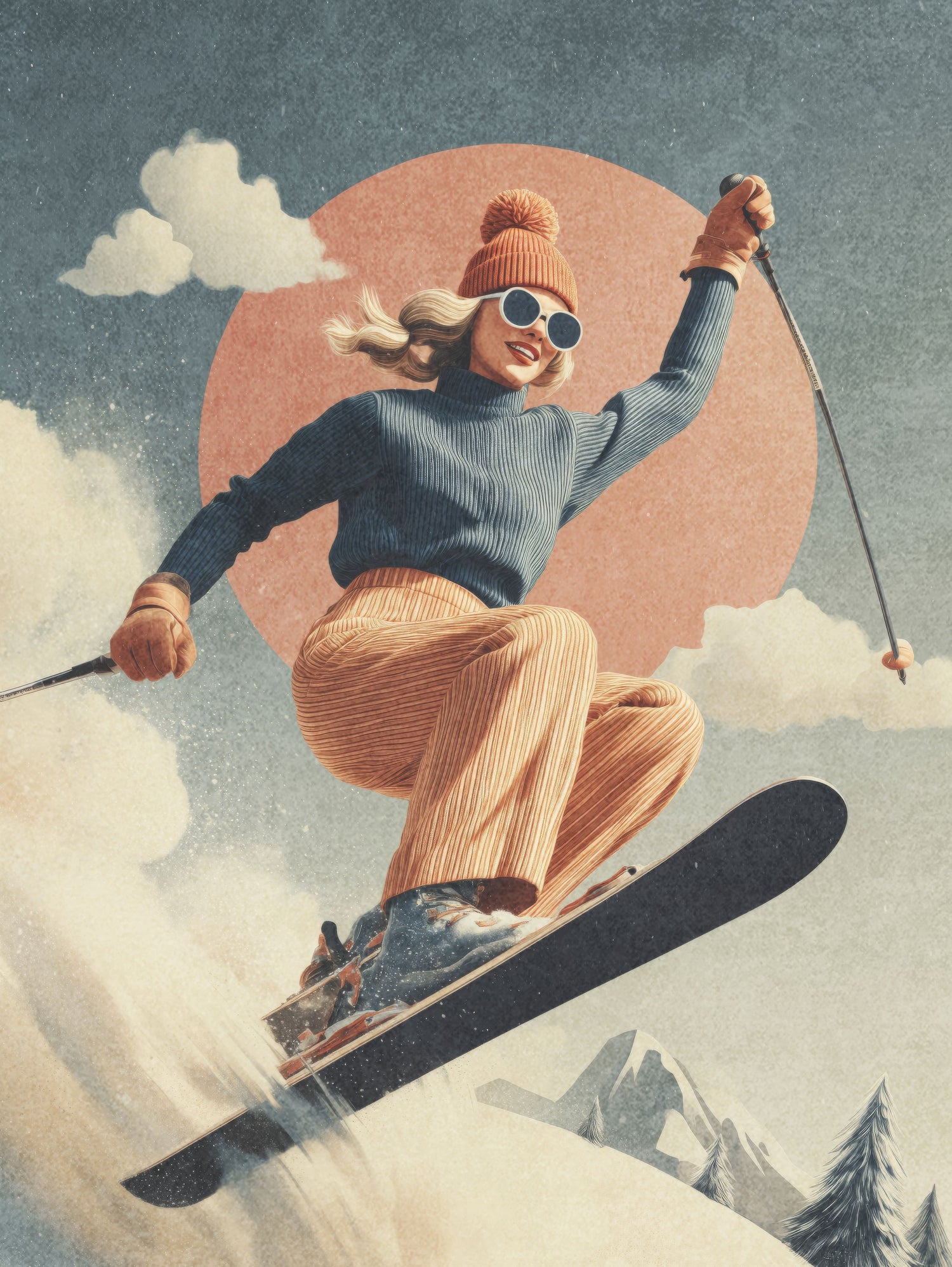 Skiing Adventure by Emel Tunaboylu on GIANT ART - skiing25
