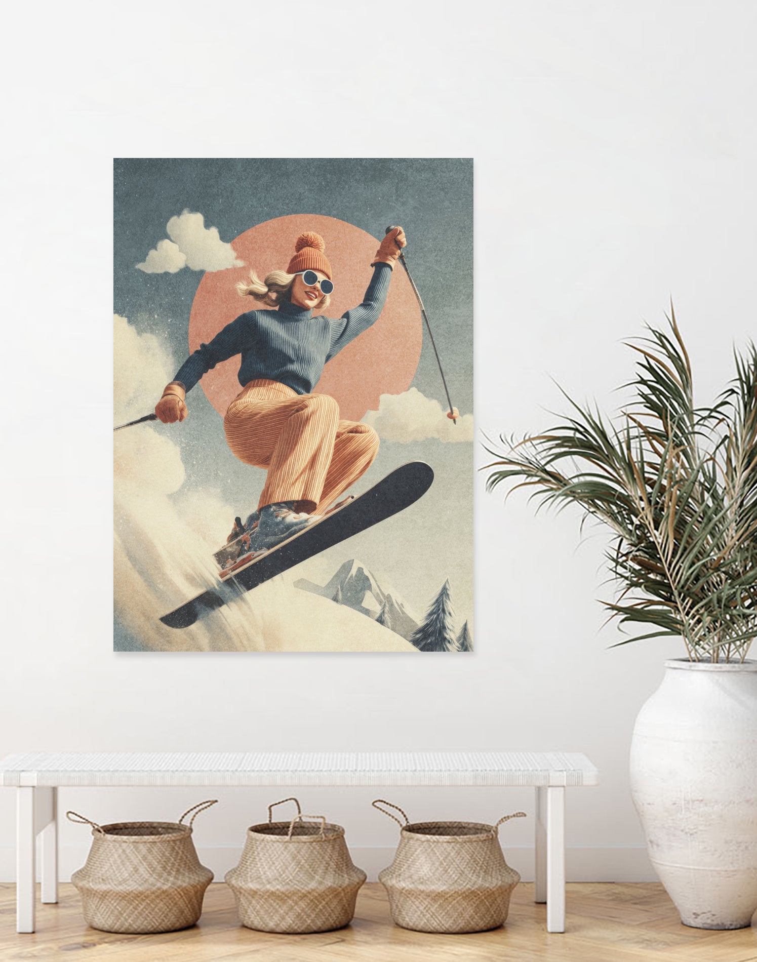 Skiing Adventure by Emel Tunaboylu on GIANT ART - skiing25