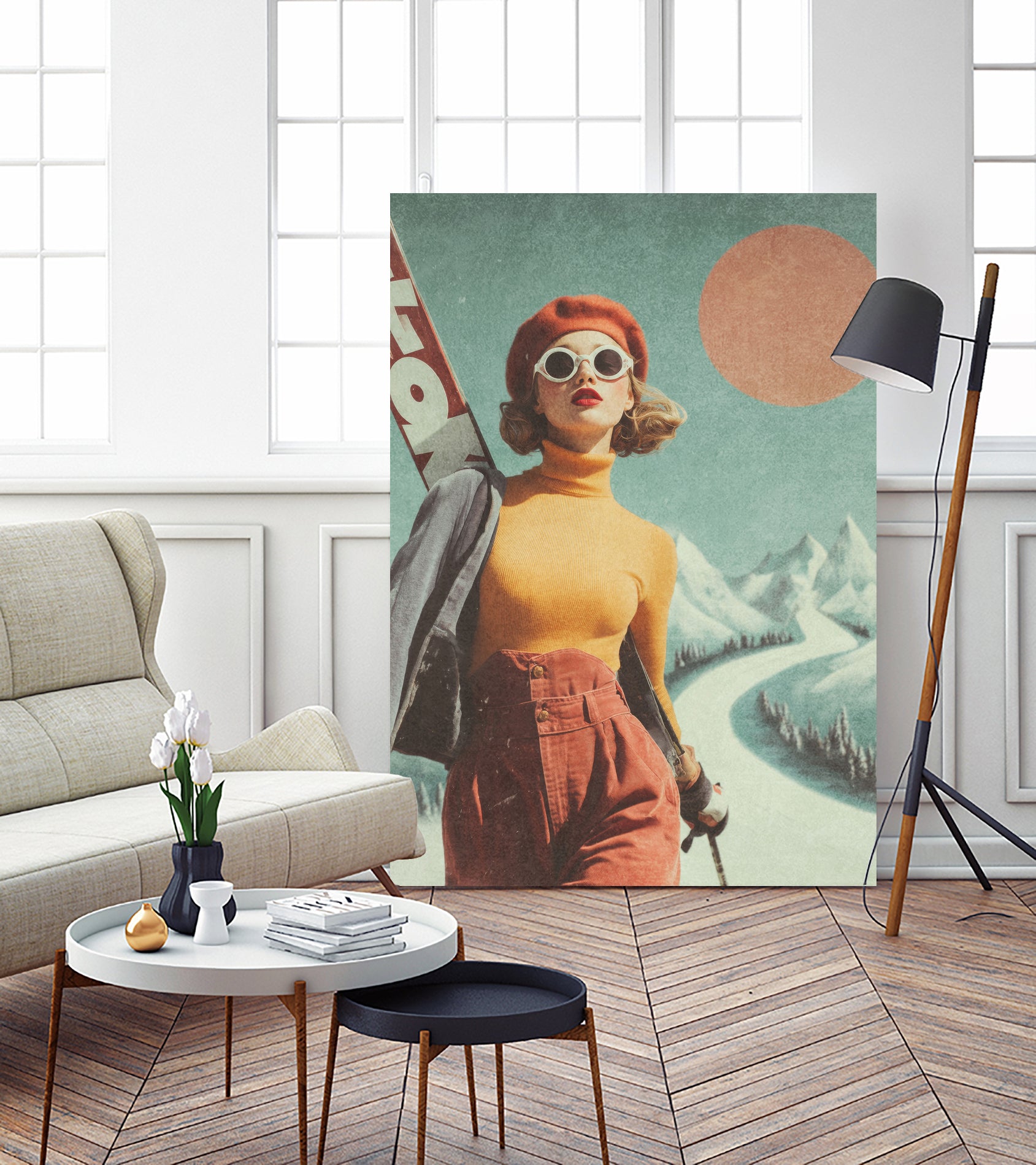 Skiing Adventure by Emel Tunaboylu on GIANT ART - skiing25