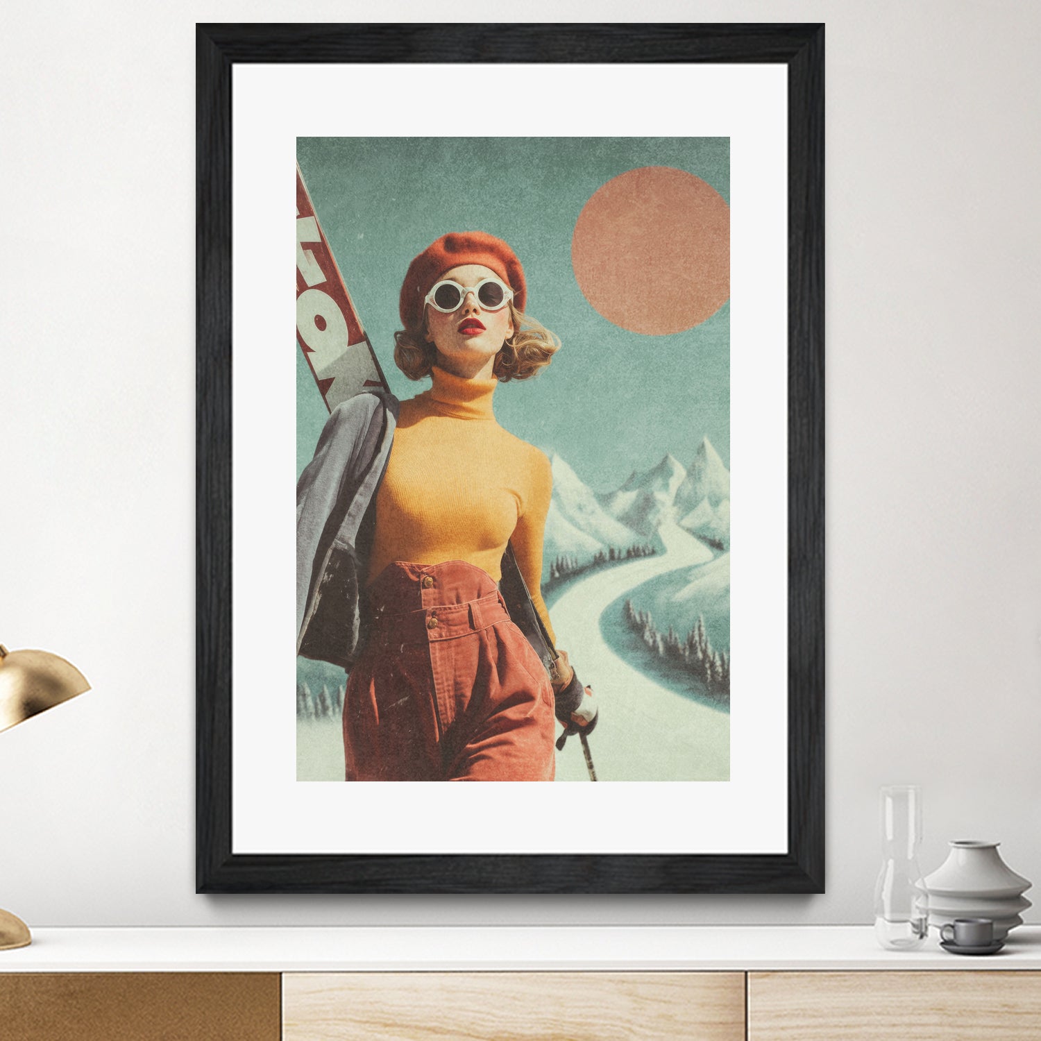 Skiing Adventure by Emel Tunaboylu on GIANT ART - skiing25