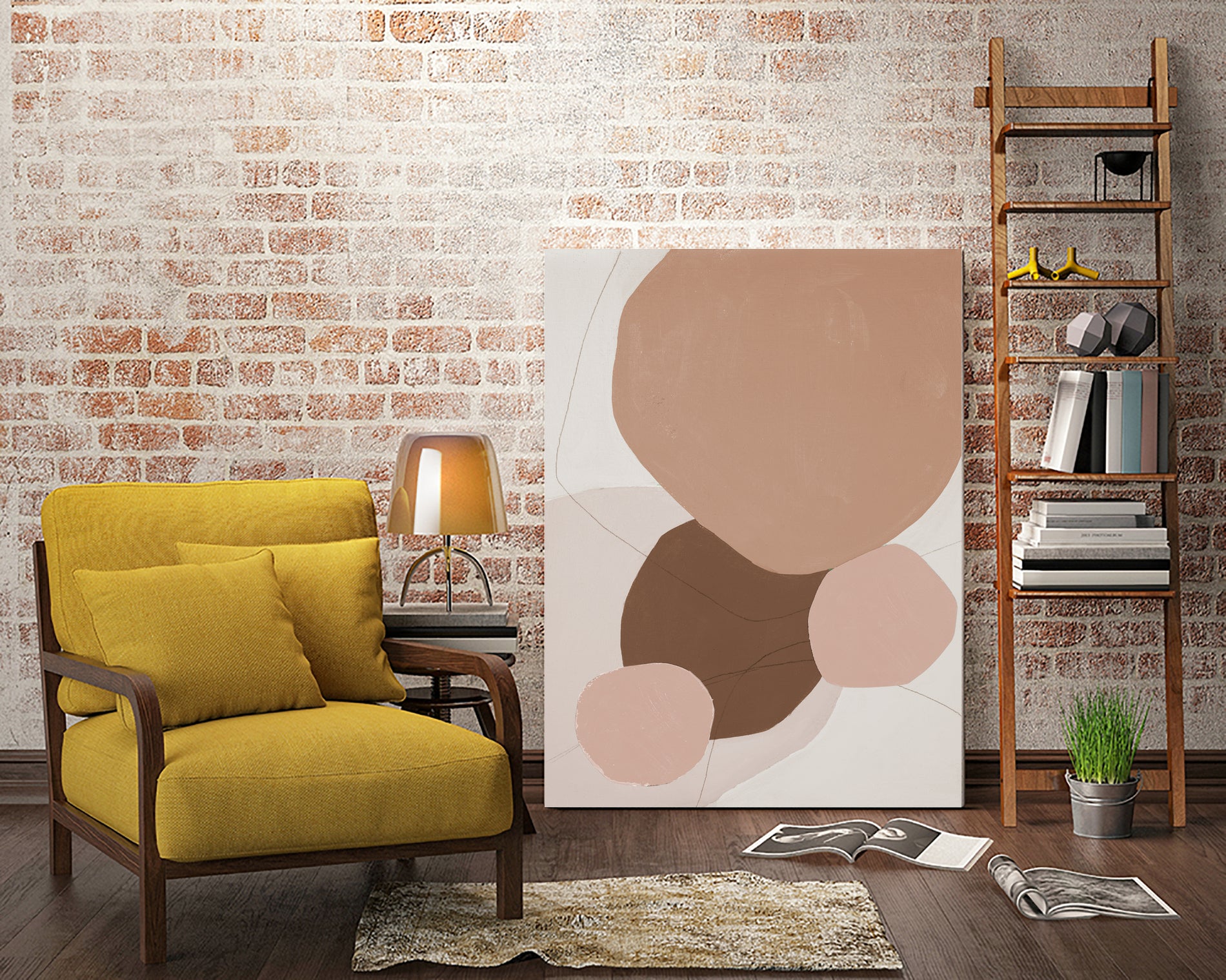 Fresh Shapes In Brown by Patricia Pinto on GIANT ART - abstract abstract
