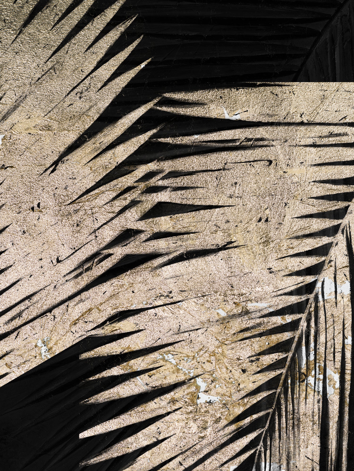 Neutral Palmas on Black I by Patricia Pinto on GIANT ART - palms palmas