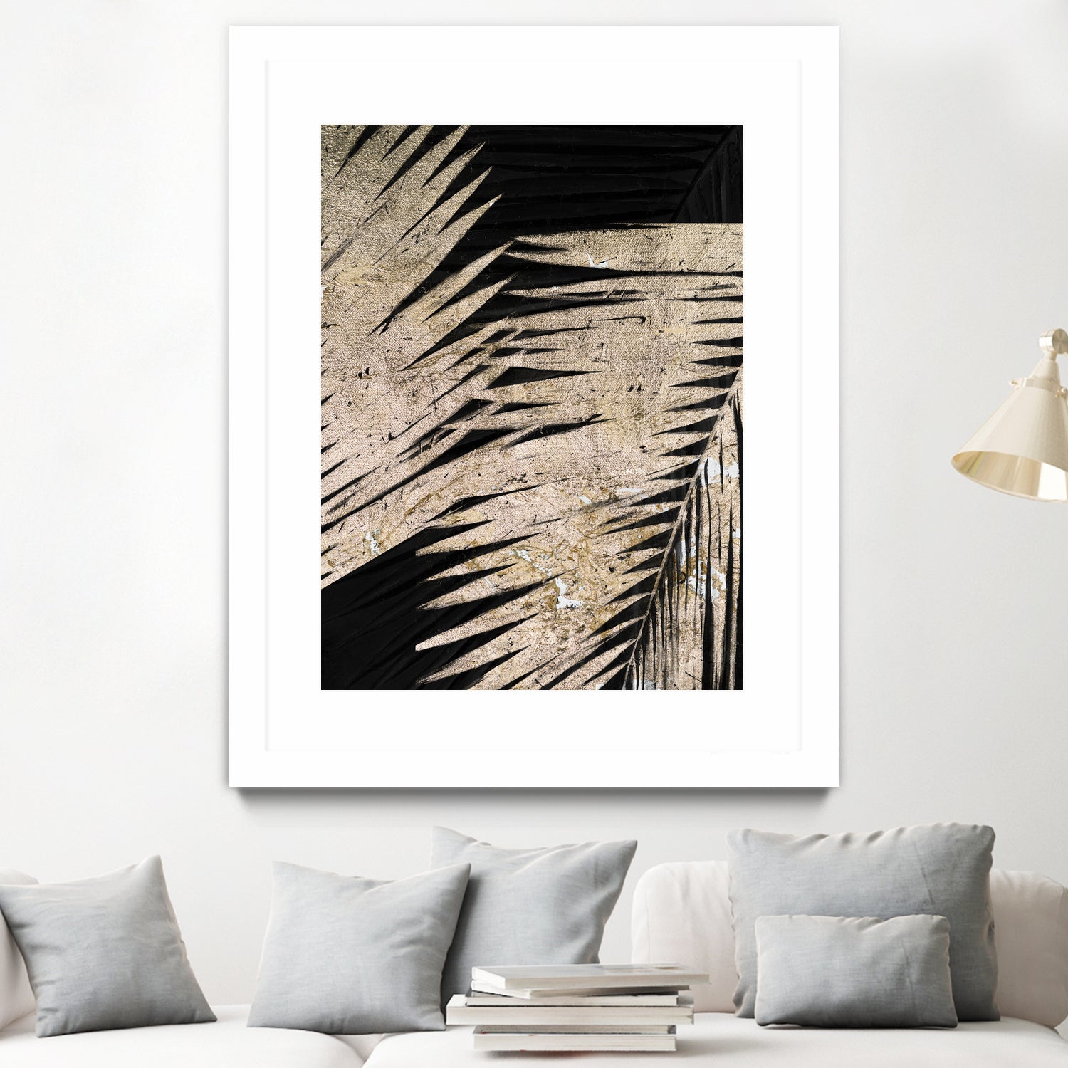 Neutral Palmas on Black I by Patricia Pinto on GIANT ART - palms palmas