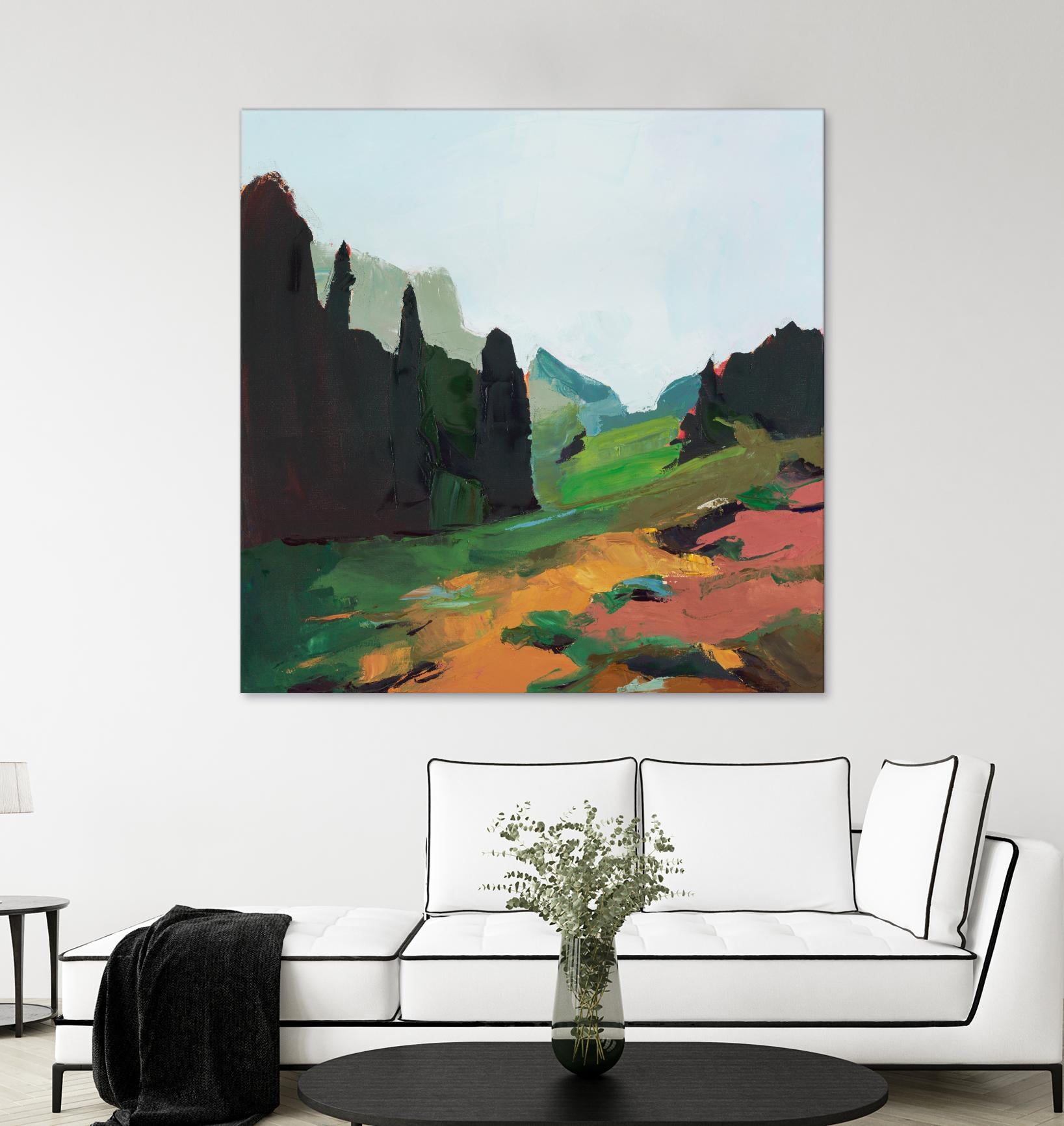 Green Alpine Meadow by Julie Denise on GIANT ART - abstract