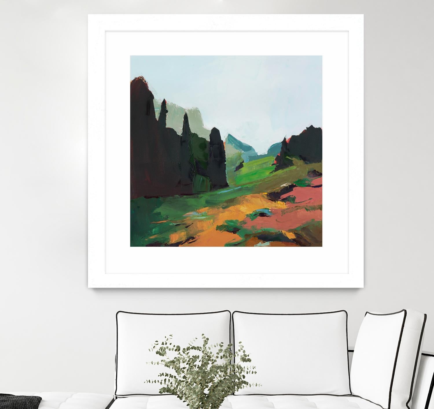 Green Alpine Meadow by Julie Denise on GIANT ART - abstract
