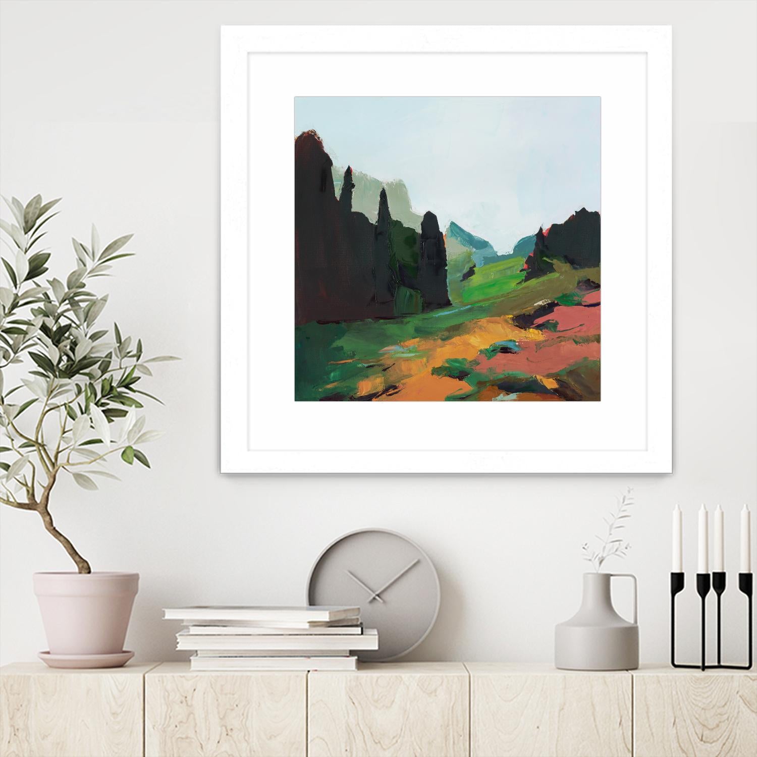 Green Alpine Meadow by Julie Denise on GIANT ART - abstract