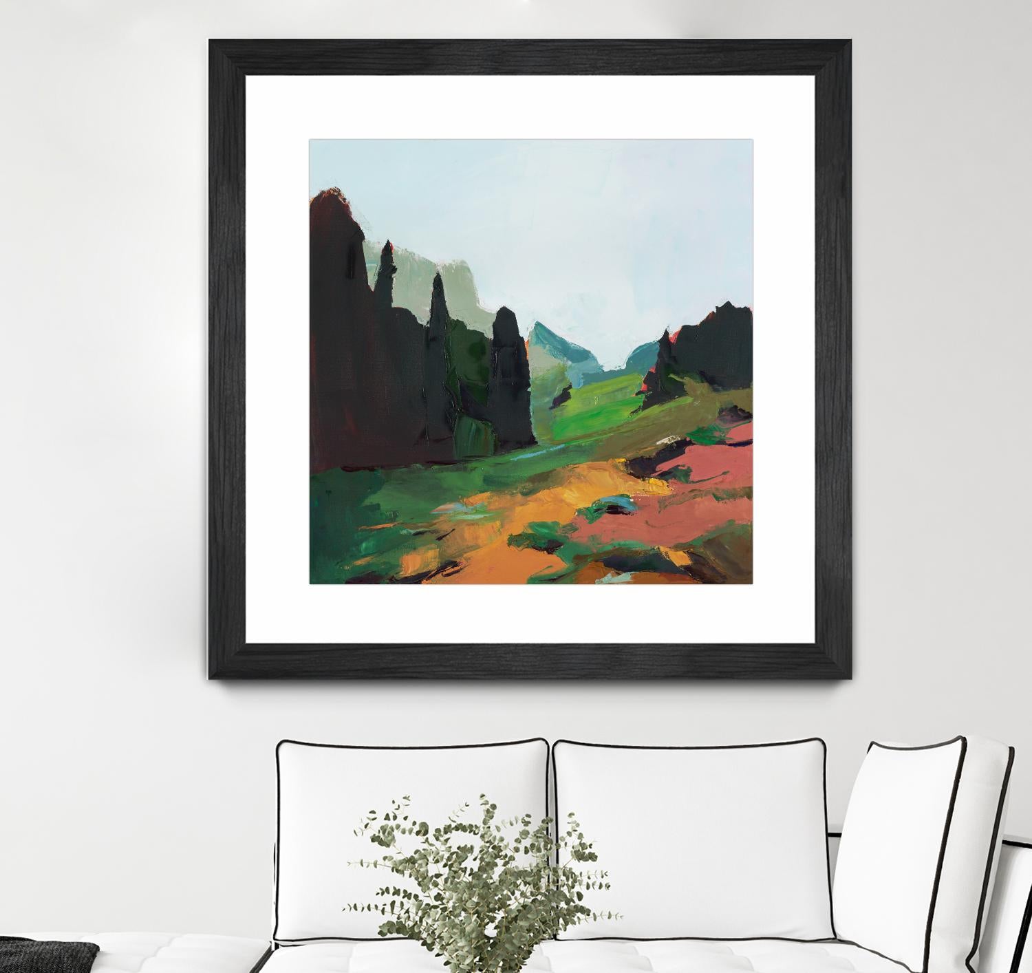 Green Alpine Meadow by Julie Denise on GIANT ART - abstract