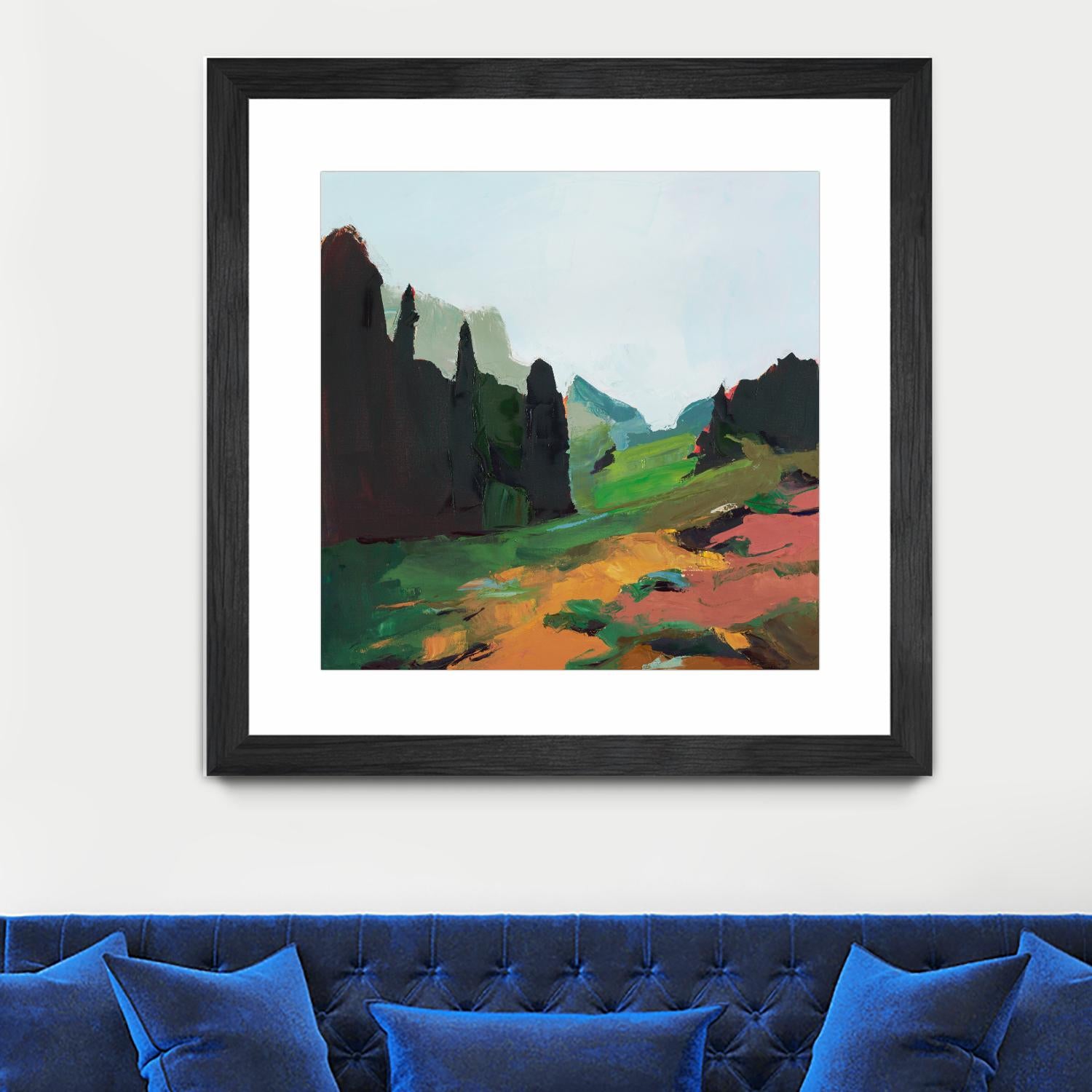 Green Alpine Meadow by Julie Denise on GIANT ART - abstract