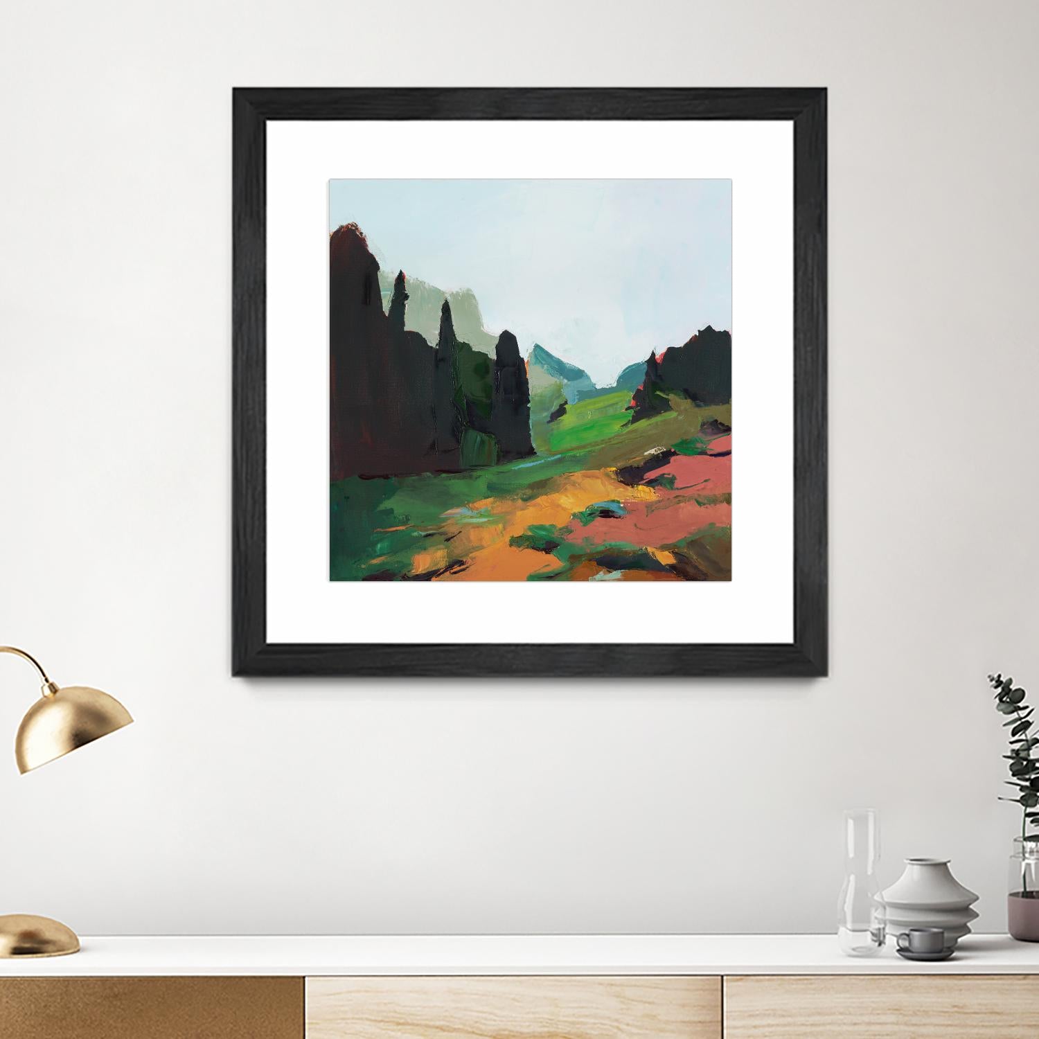 Green Alpine Meadow by Julie Denise on GIANT ART - abstract