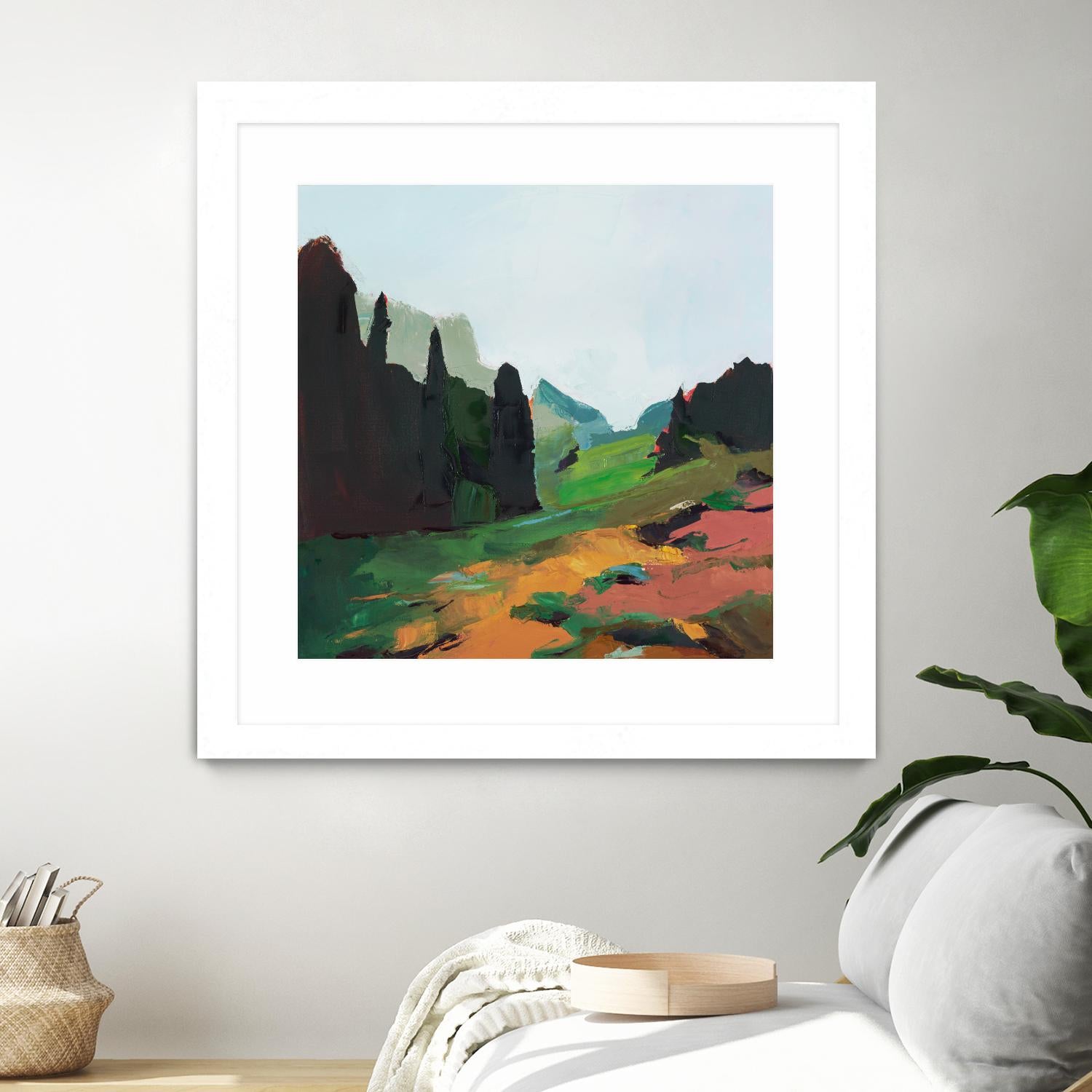 Green Alpine Meadow by Julie Denise on GIANT ART - abstract