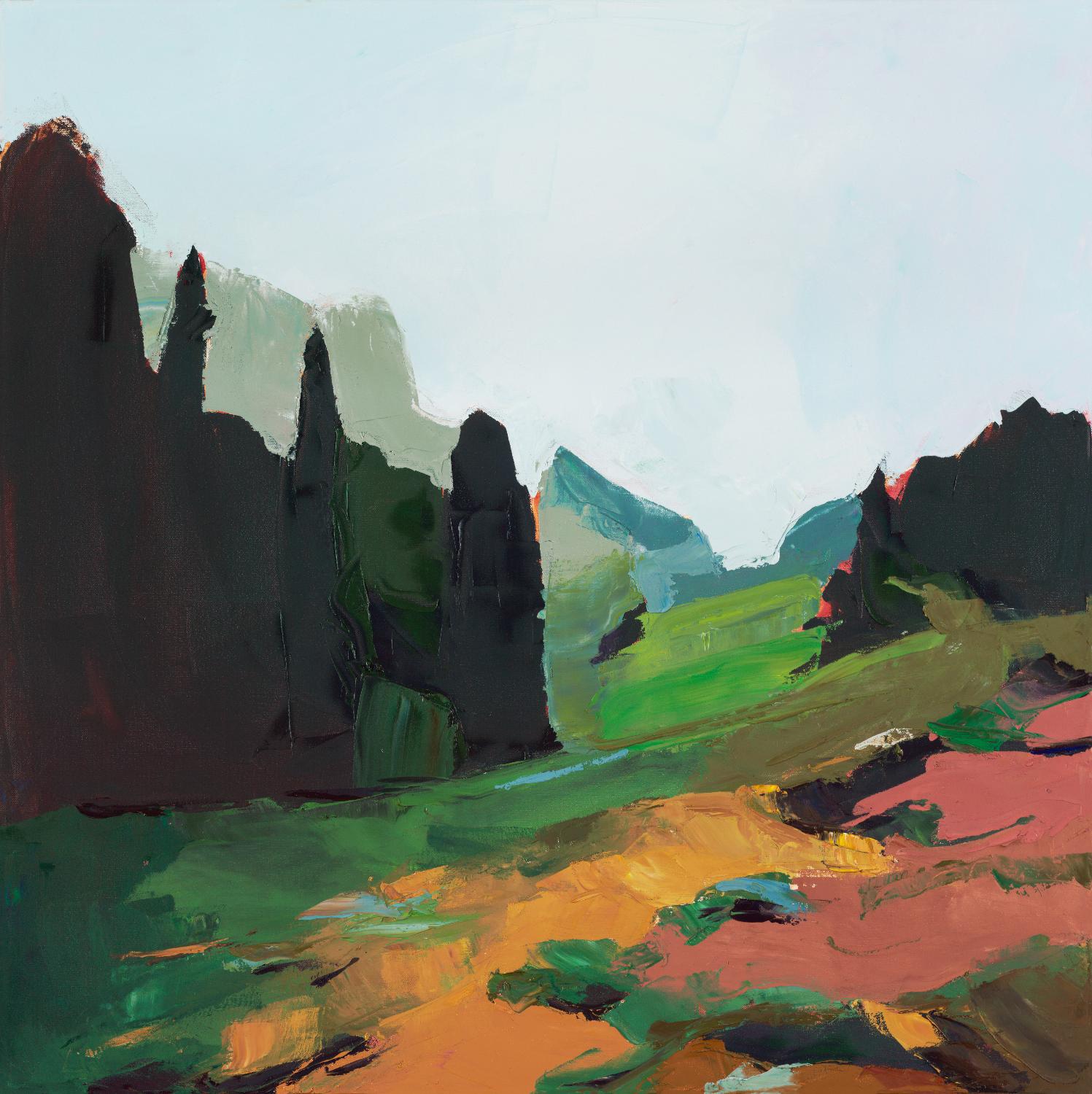 Green Alpine Meadow by Julie Denise on GIANT ART - abstract