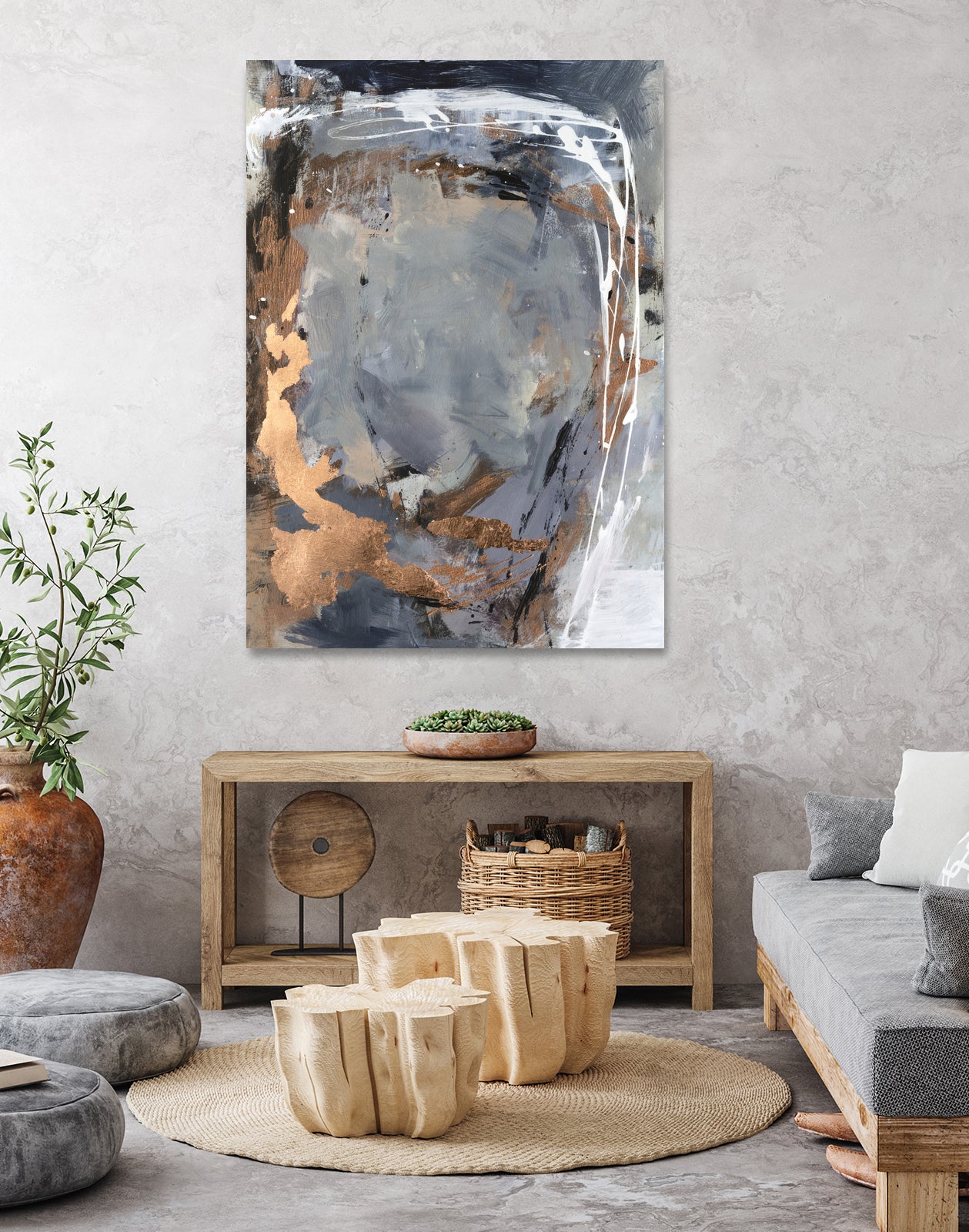 Copper Crested Twilight I by Victoria Barnes on GIANT ART - abstract geometrics abstract